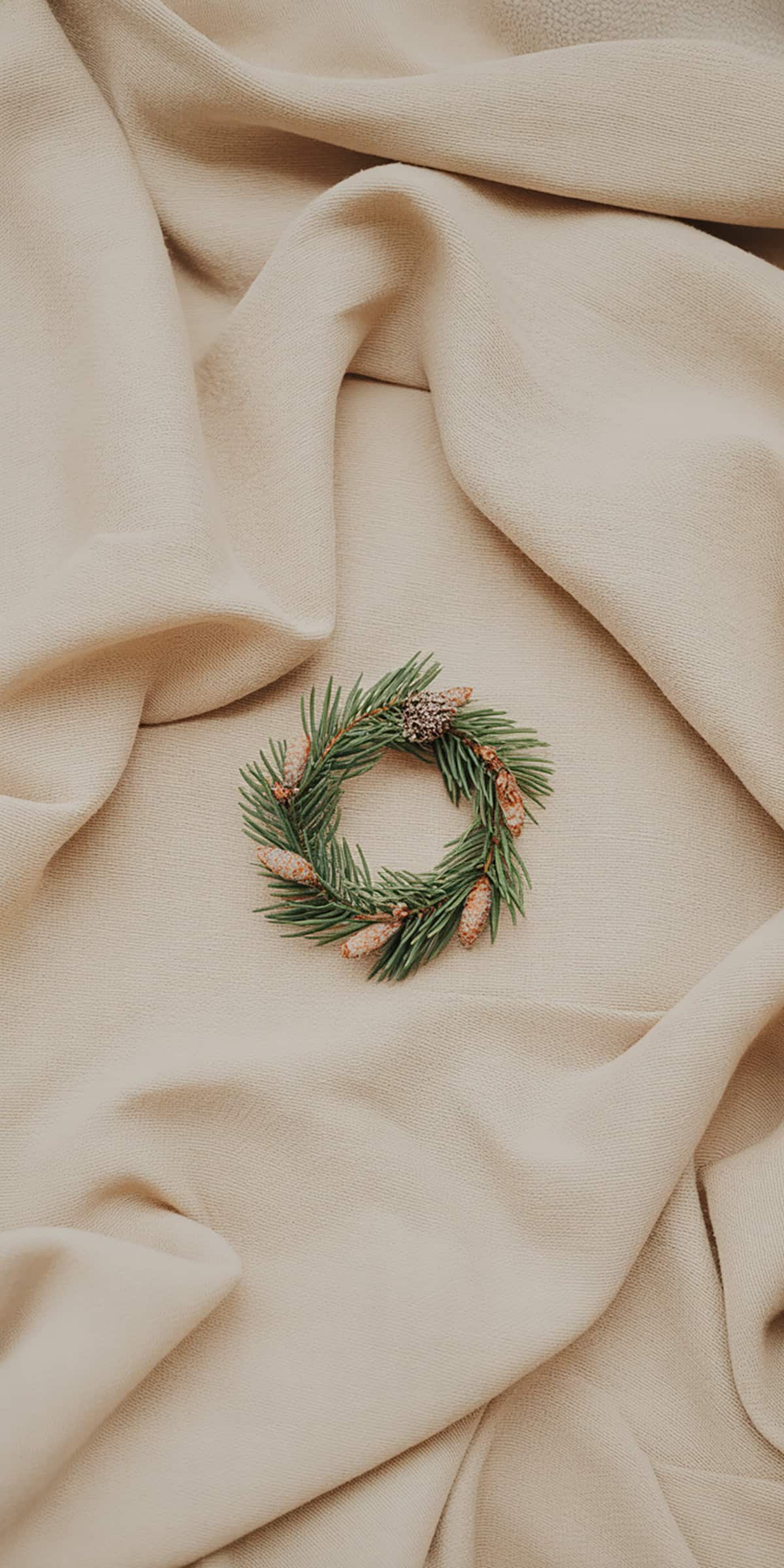 Mini Pine Wreath Flat Lay