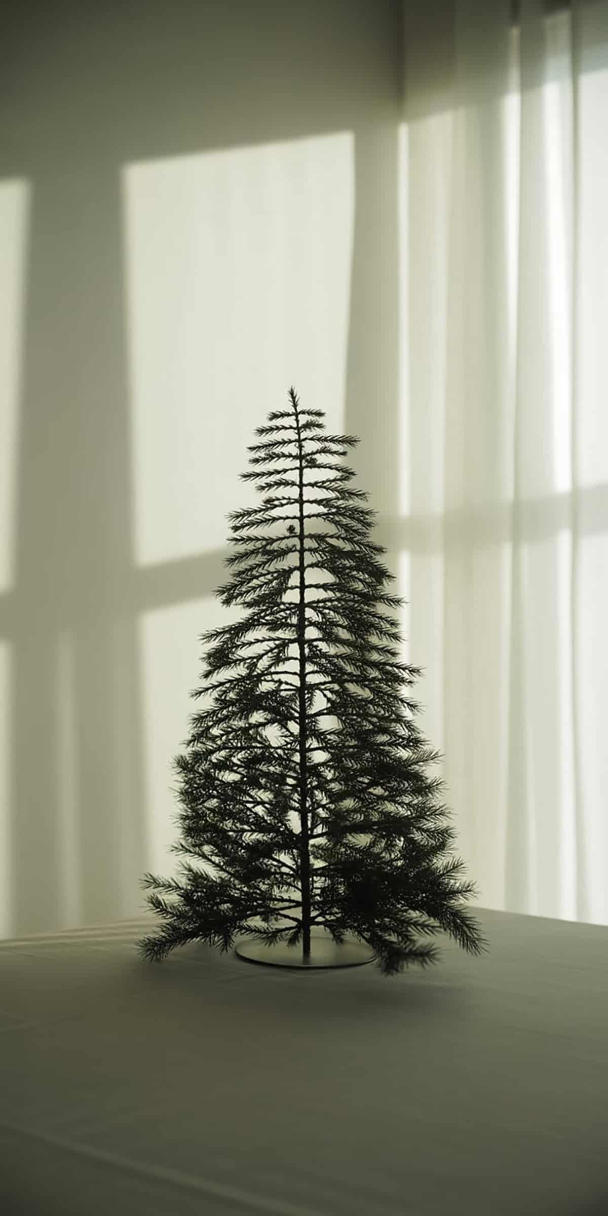Minimal Christmas Tree Silhouette