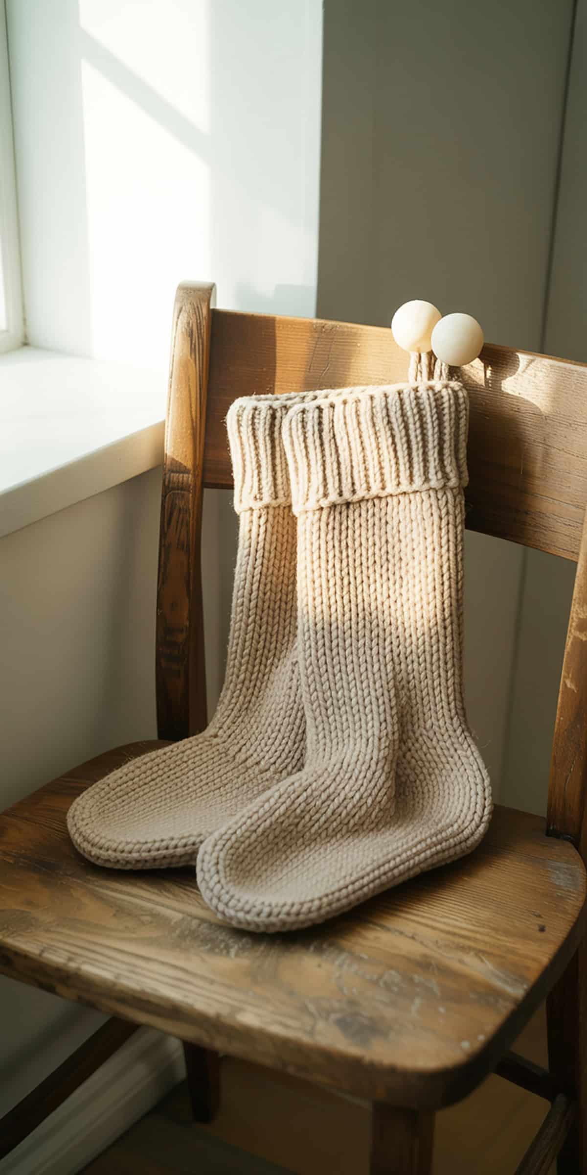 Neutral Knit Stocking