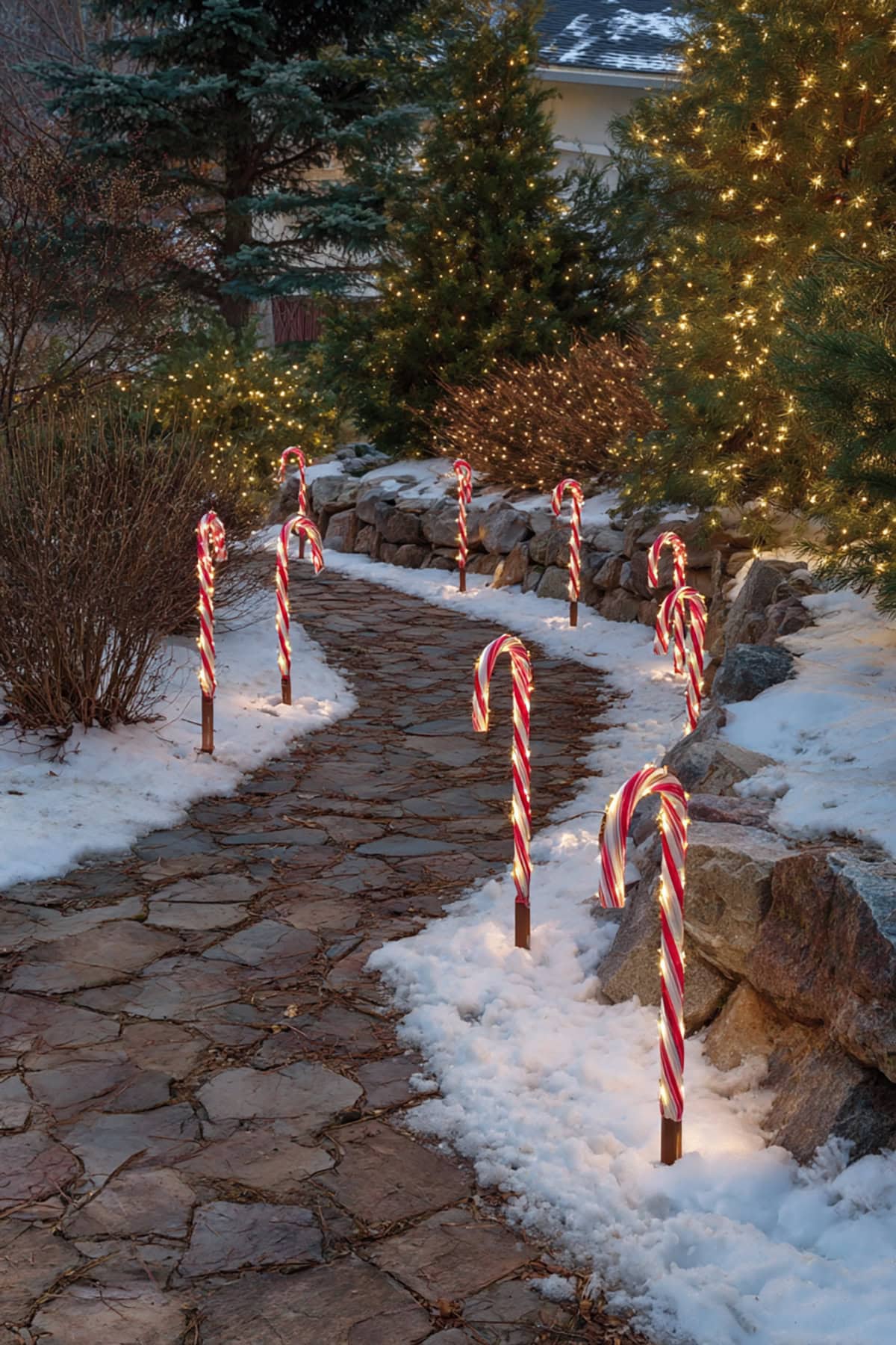 Pathway Candy Cane Lighting