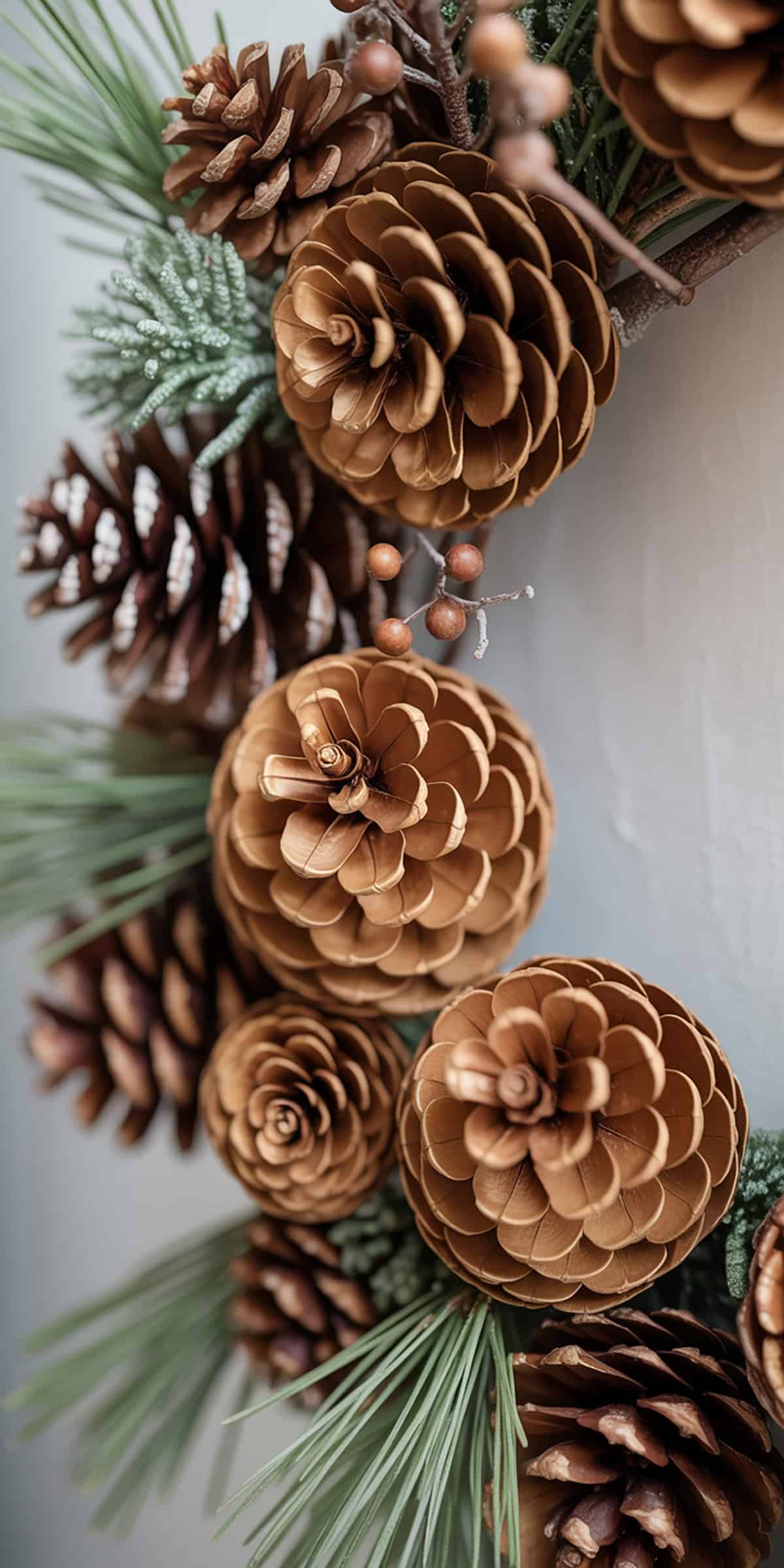 Pinecone Wreath Close Up