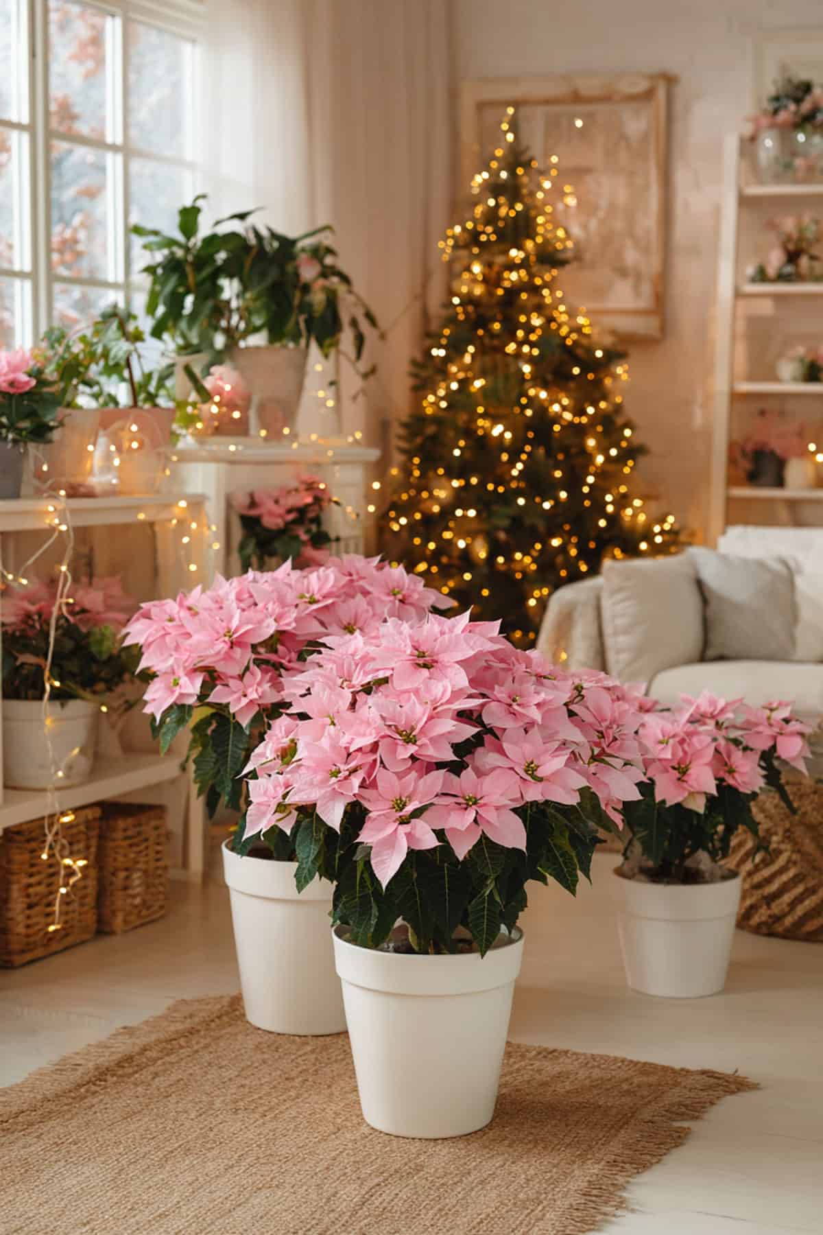 Pink Poinsettia Garden Indoors