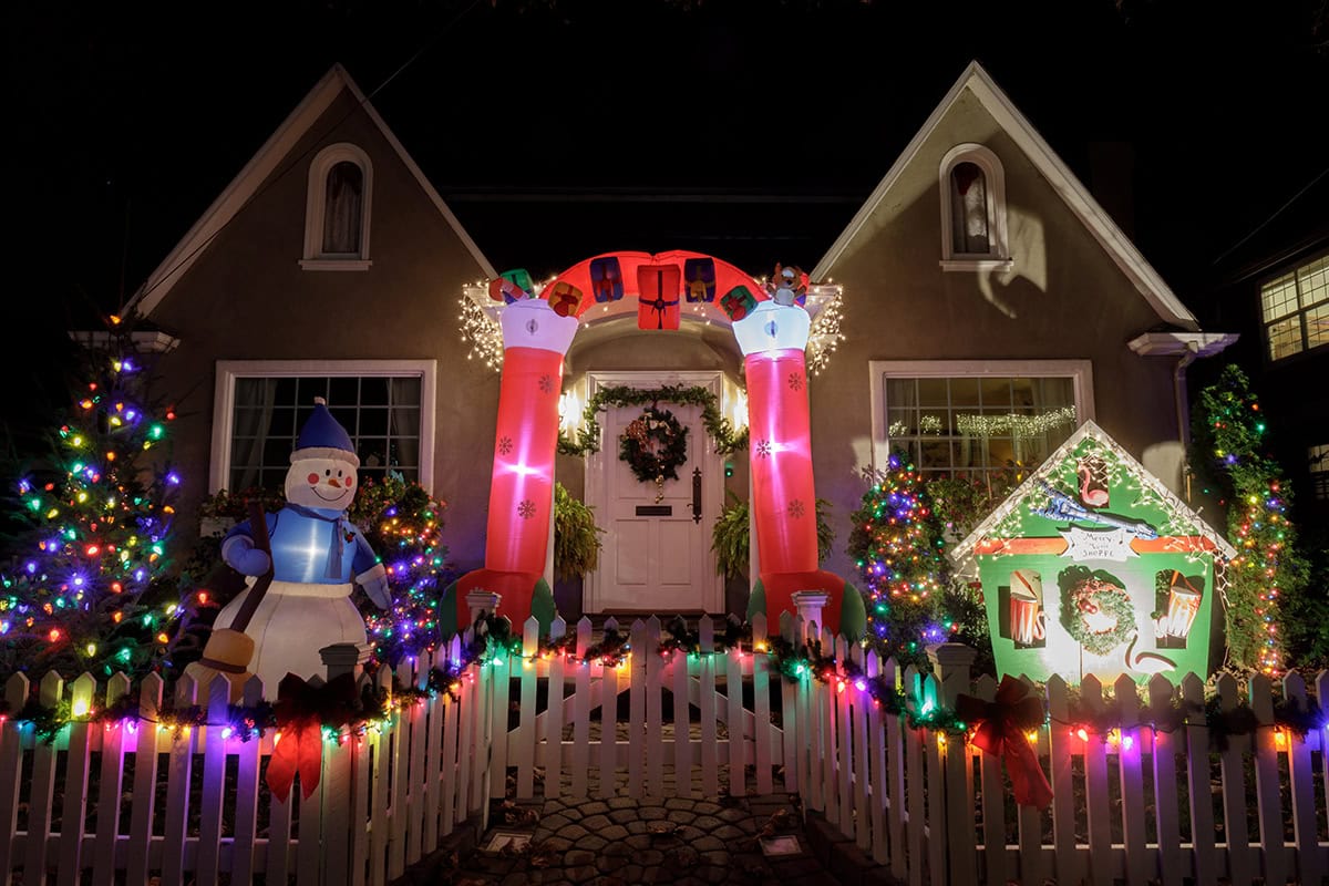Playful Colorful Christmas Entrance