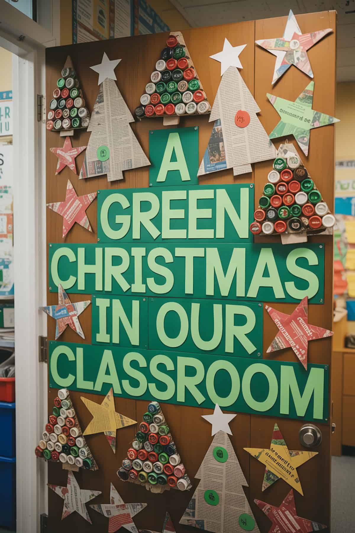 Recycled Christmas Door