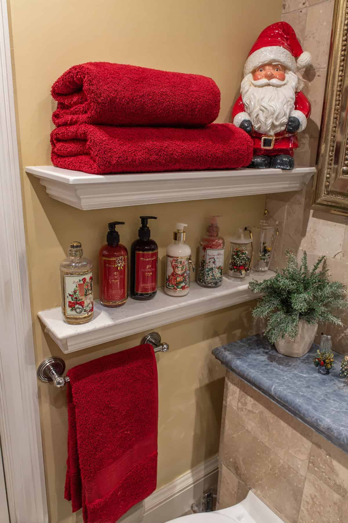 Santa Inspired Bathroom Details