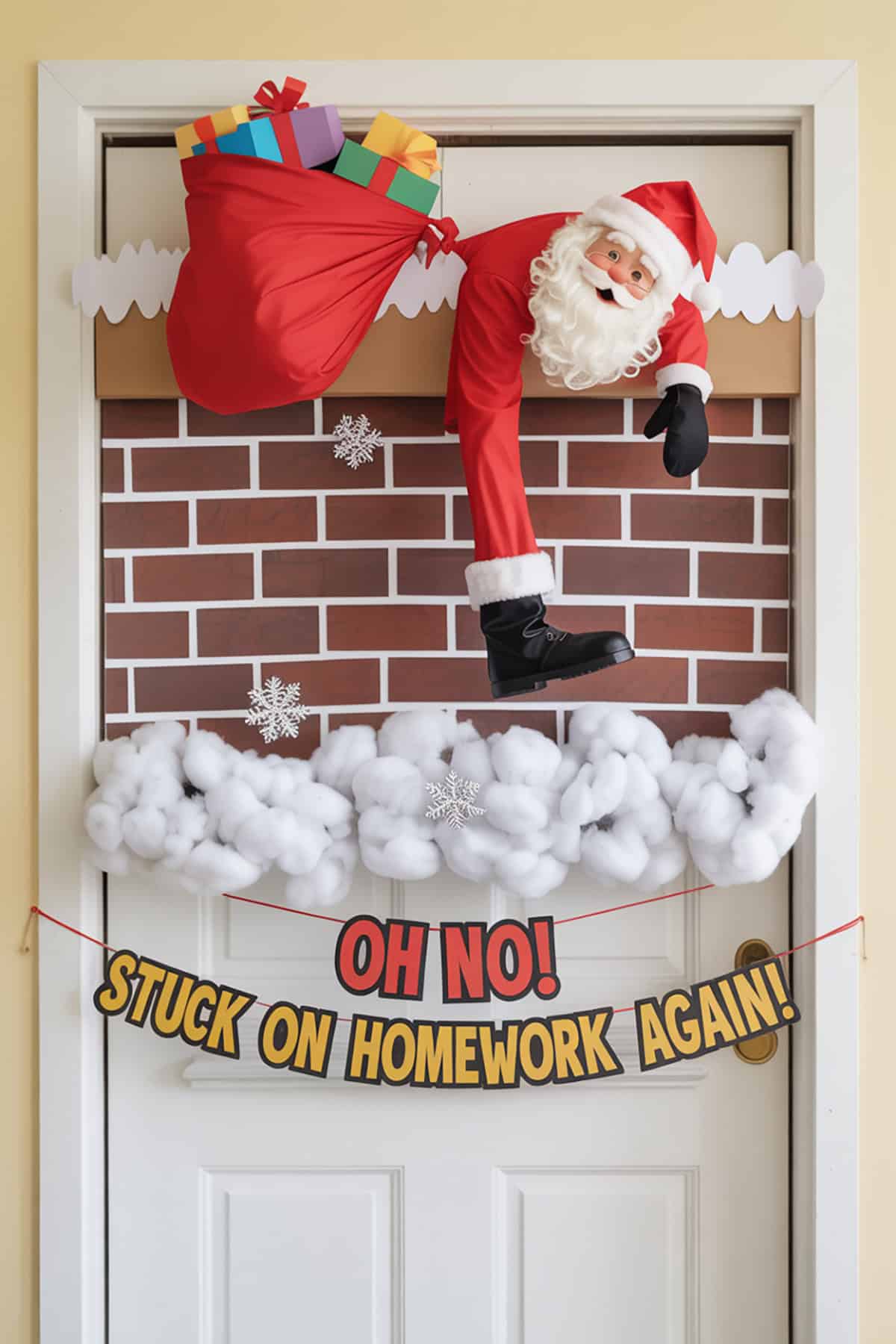 Santa Stuck in the Chimney Door