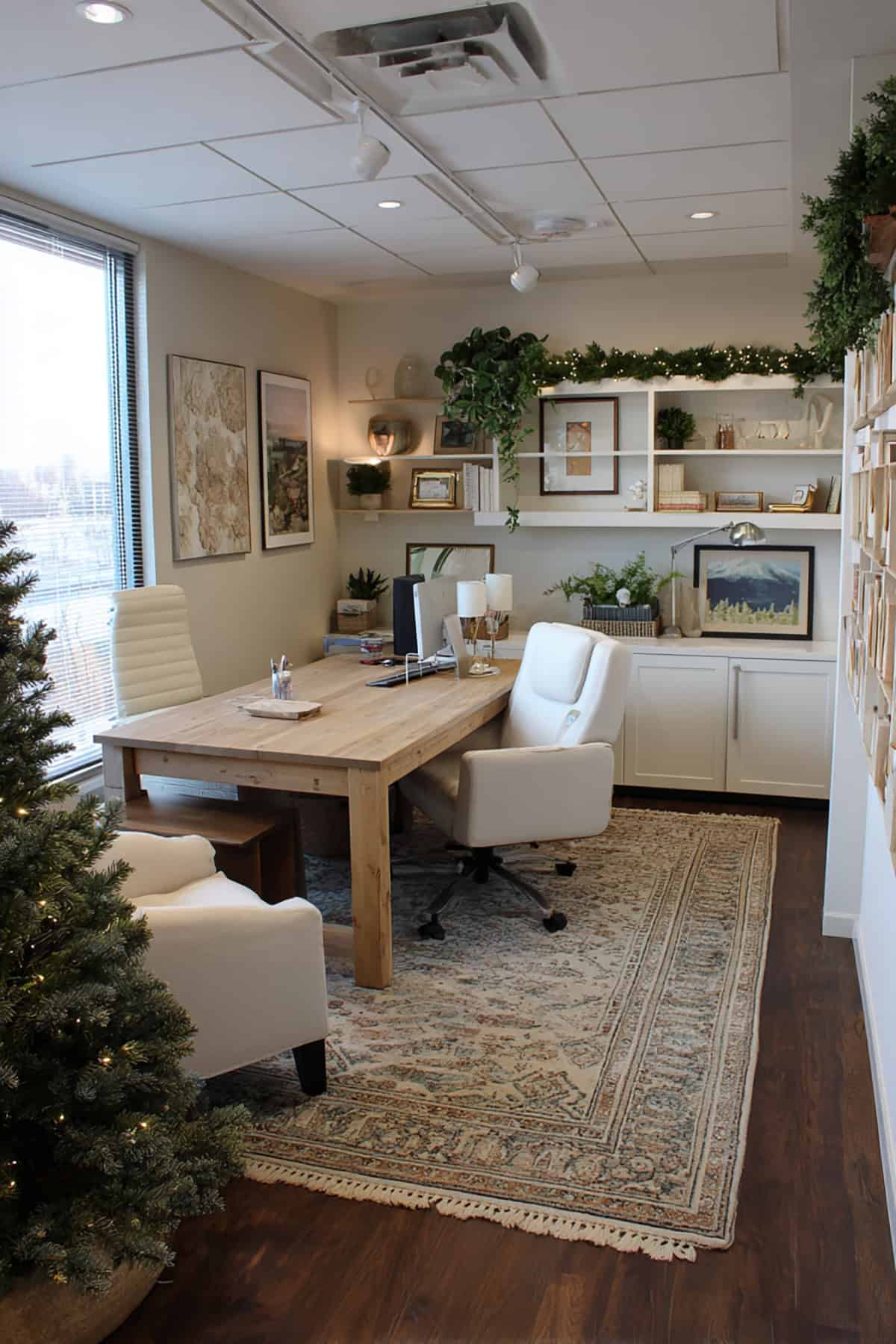 Scandinavian Office Christmas Decor