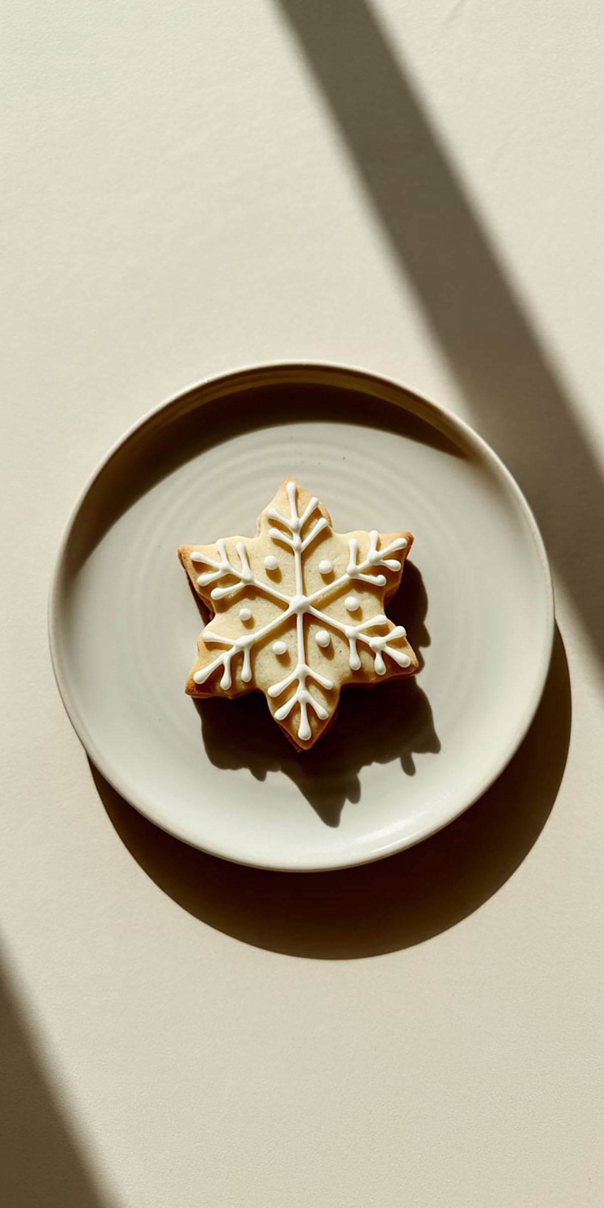 Single Cookie on White Plate