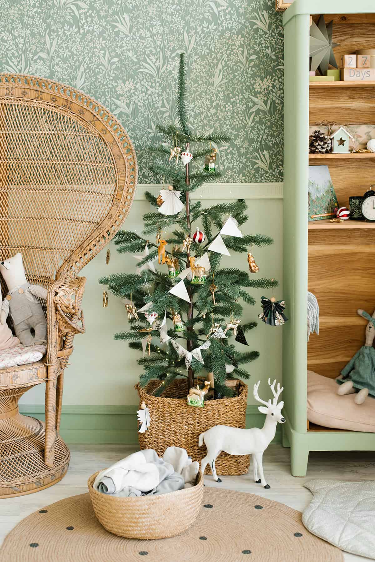 Small Evergreen in a Scandinavian Children’s Room