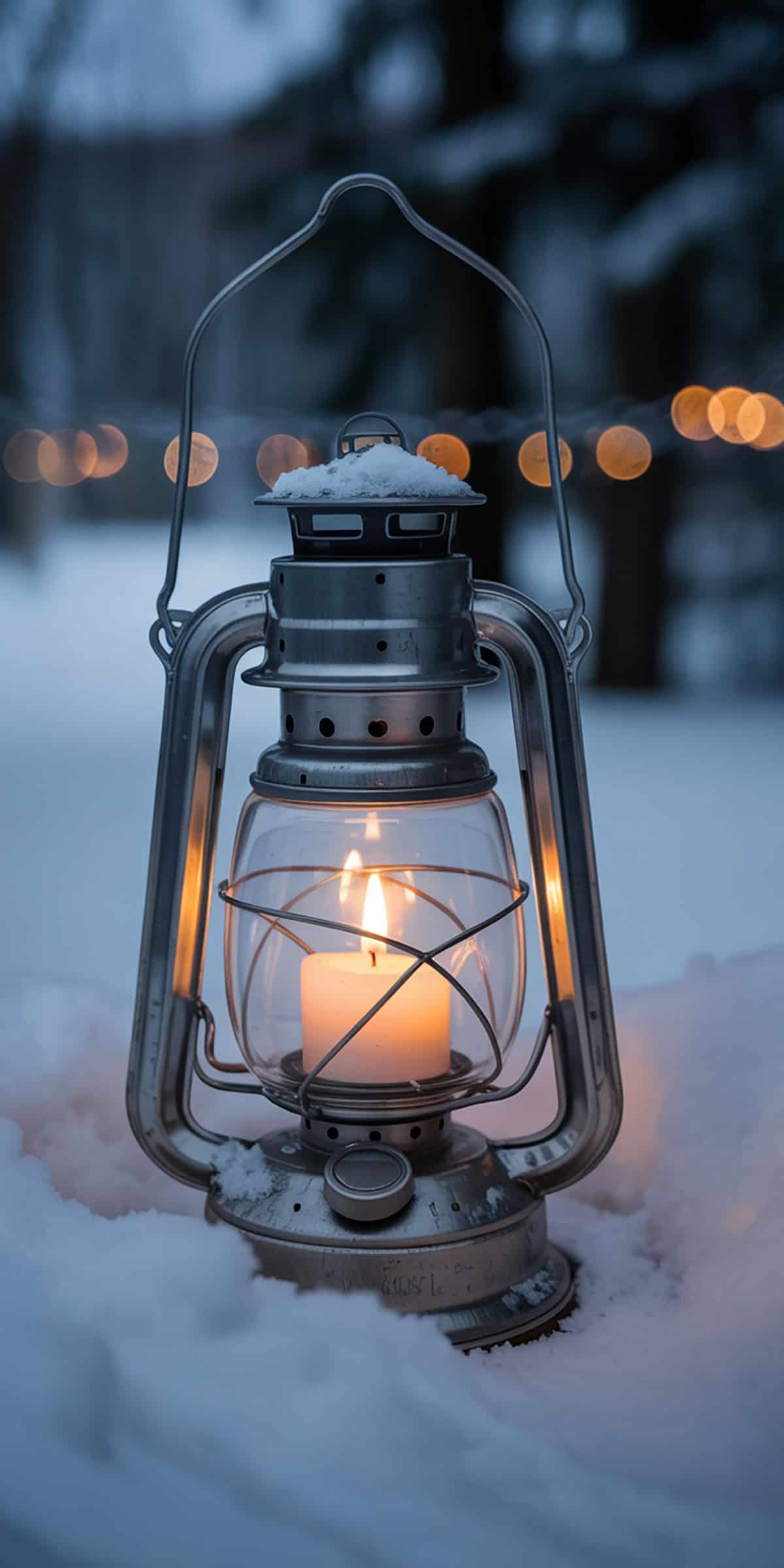 Snow Covered Lantern