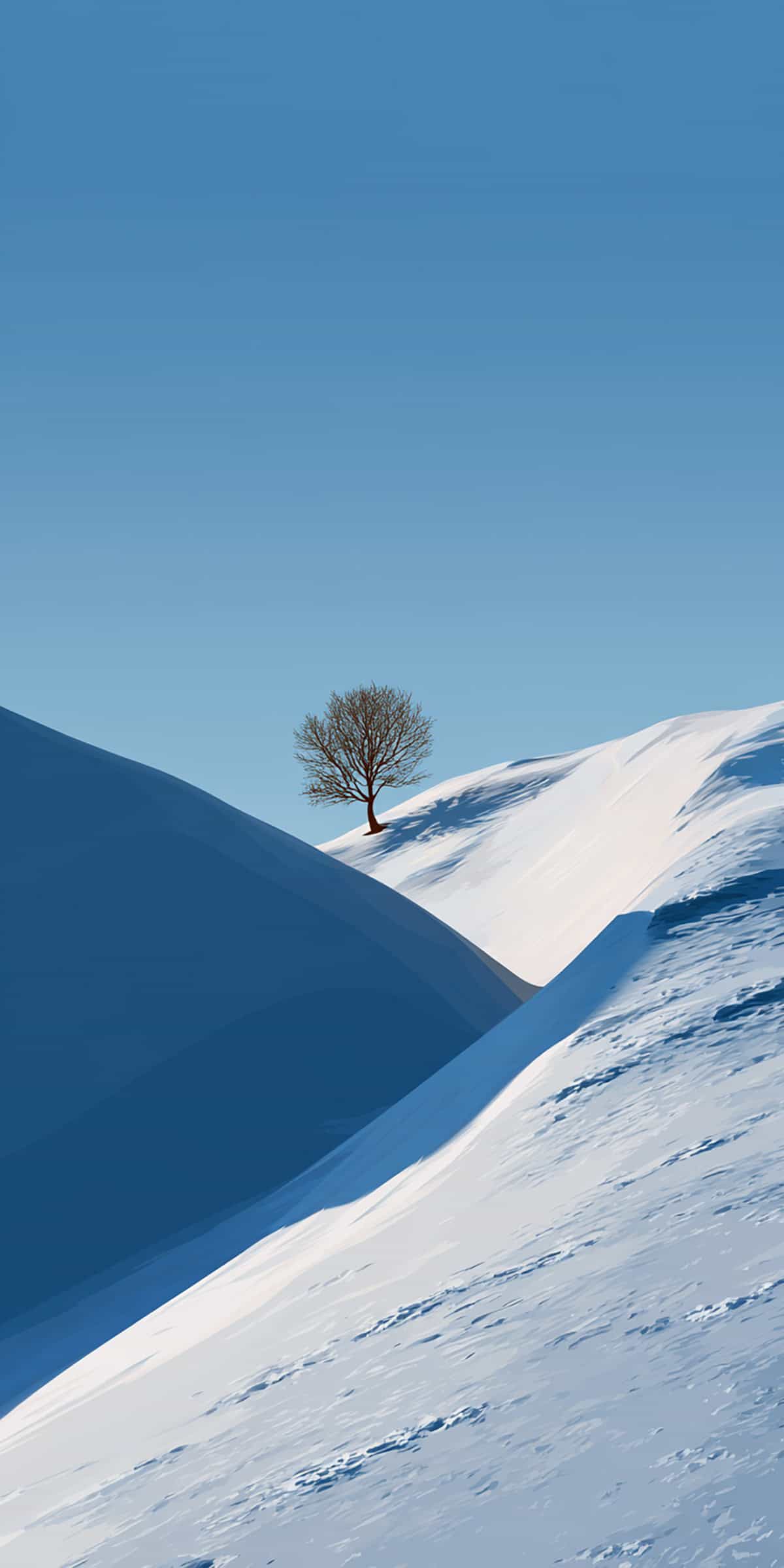 Snowy Hill Line Art