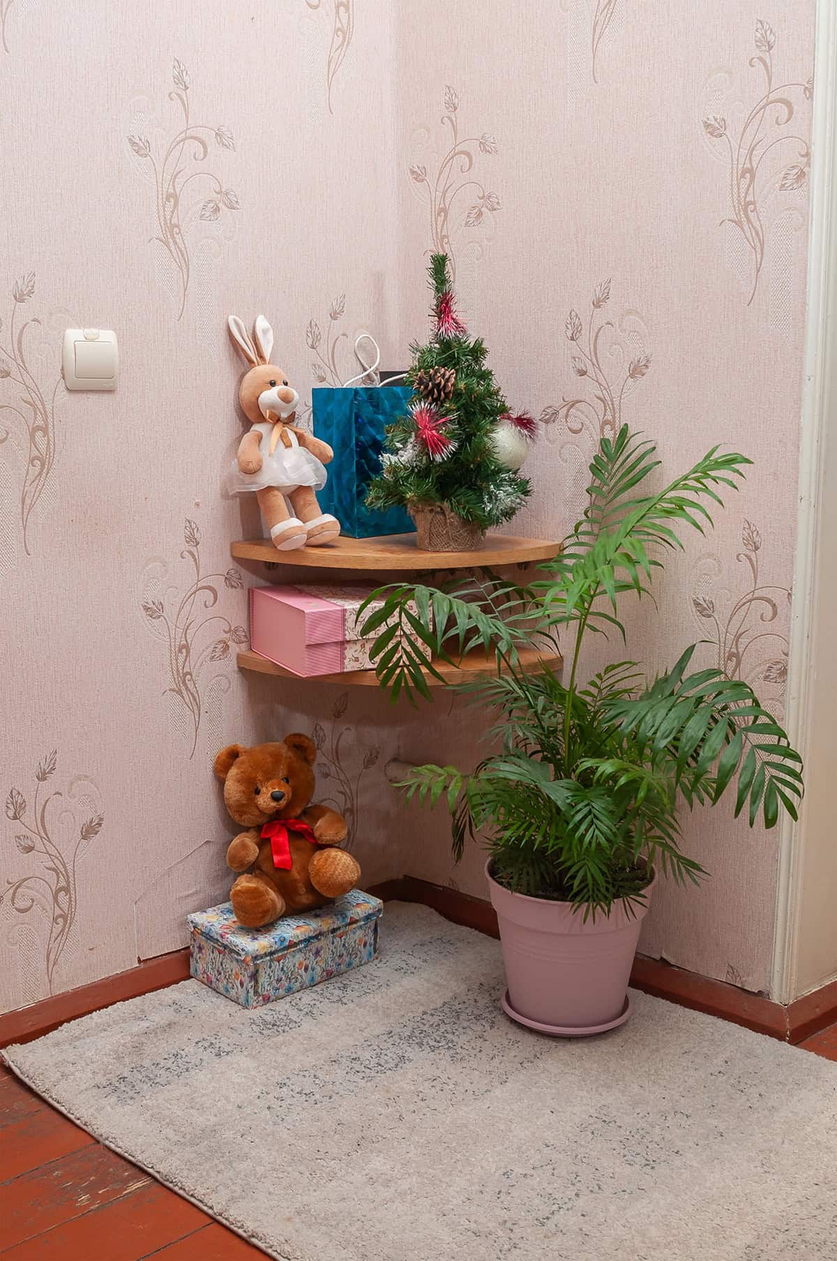 Tiny Pink Holiday Nook