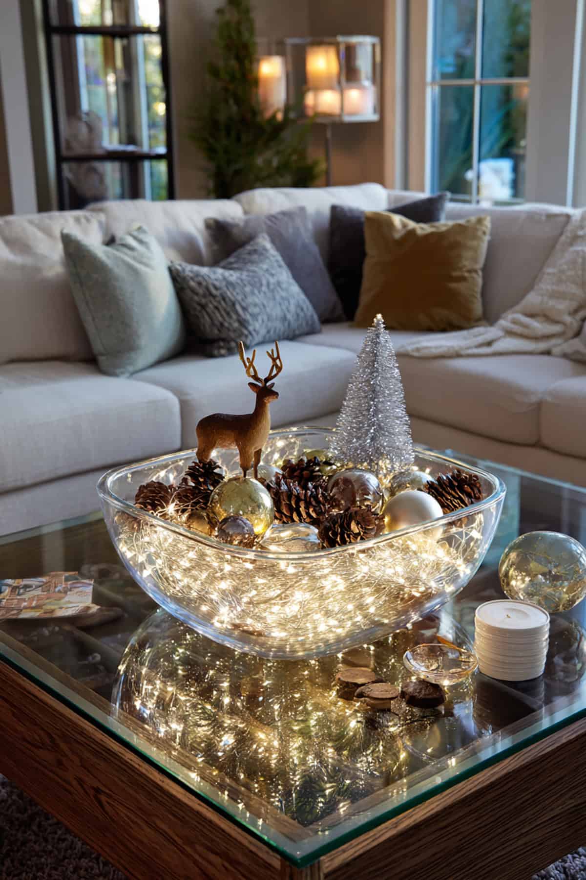 Twinkle Light Wrapped Center Display