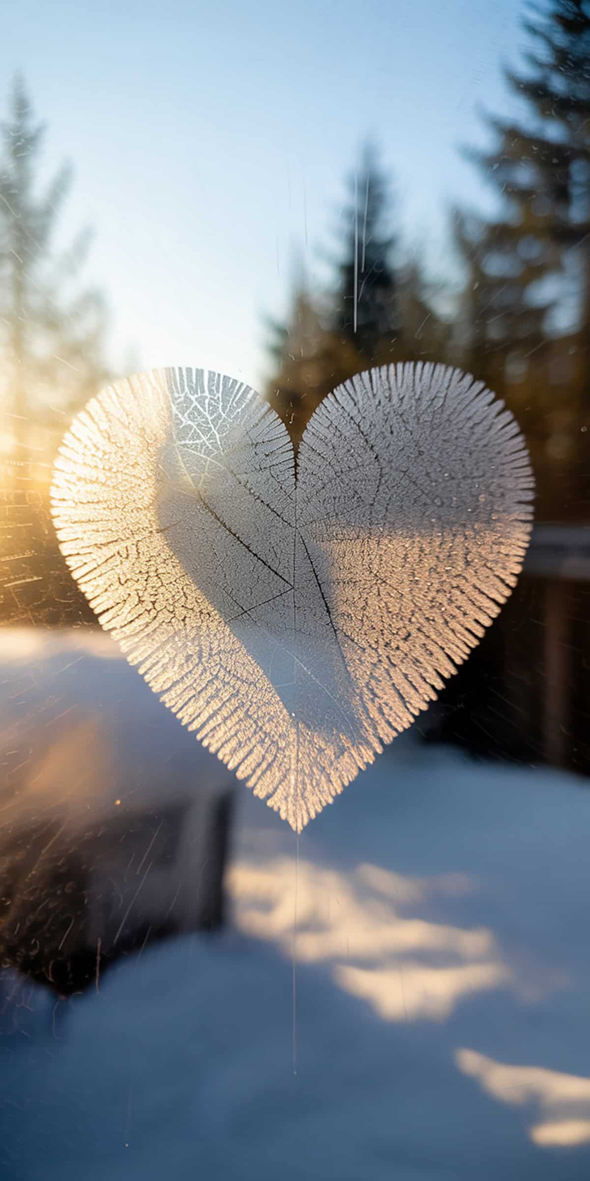 Window Frost Heart Shape