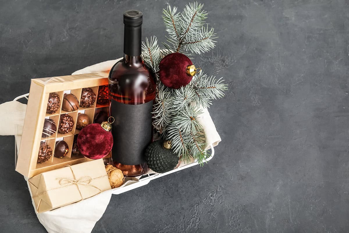 Wine and Truffle Celebration Basket