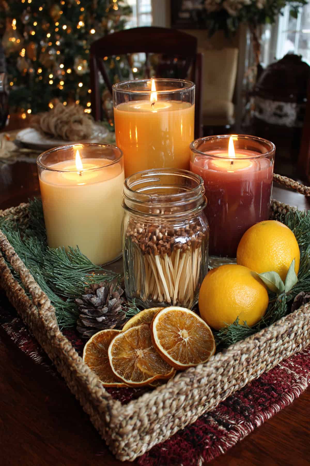 Winter Candle Basket