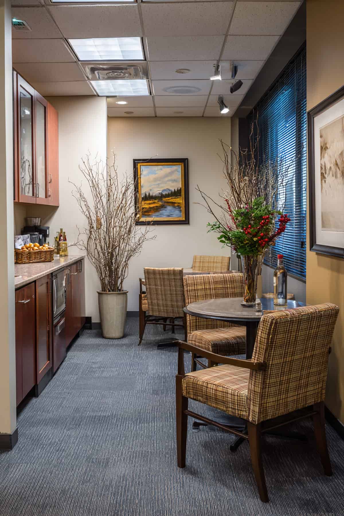 Winter Themed Break Room Decor