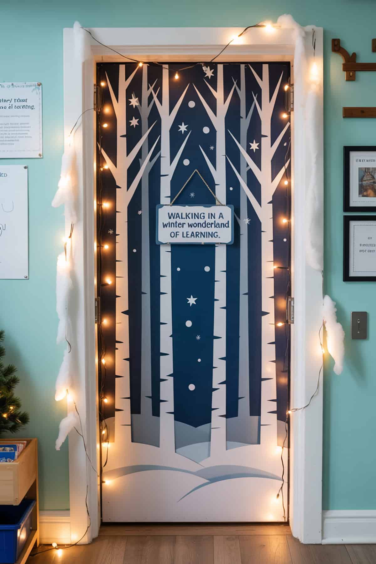 Winter Wonderland Forest Door
