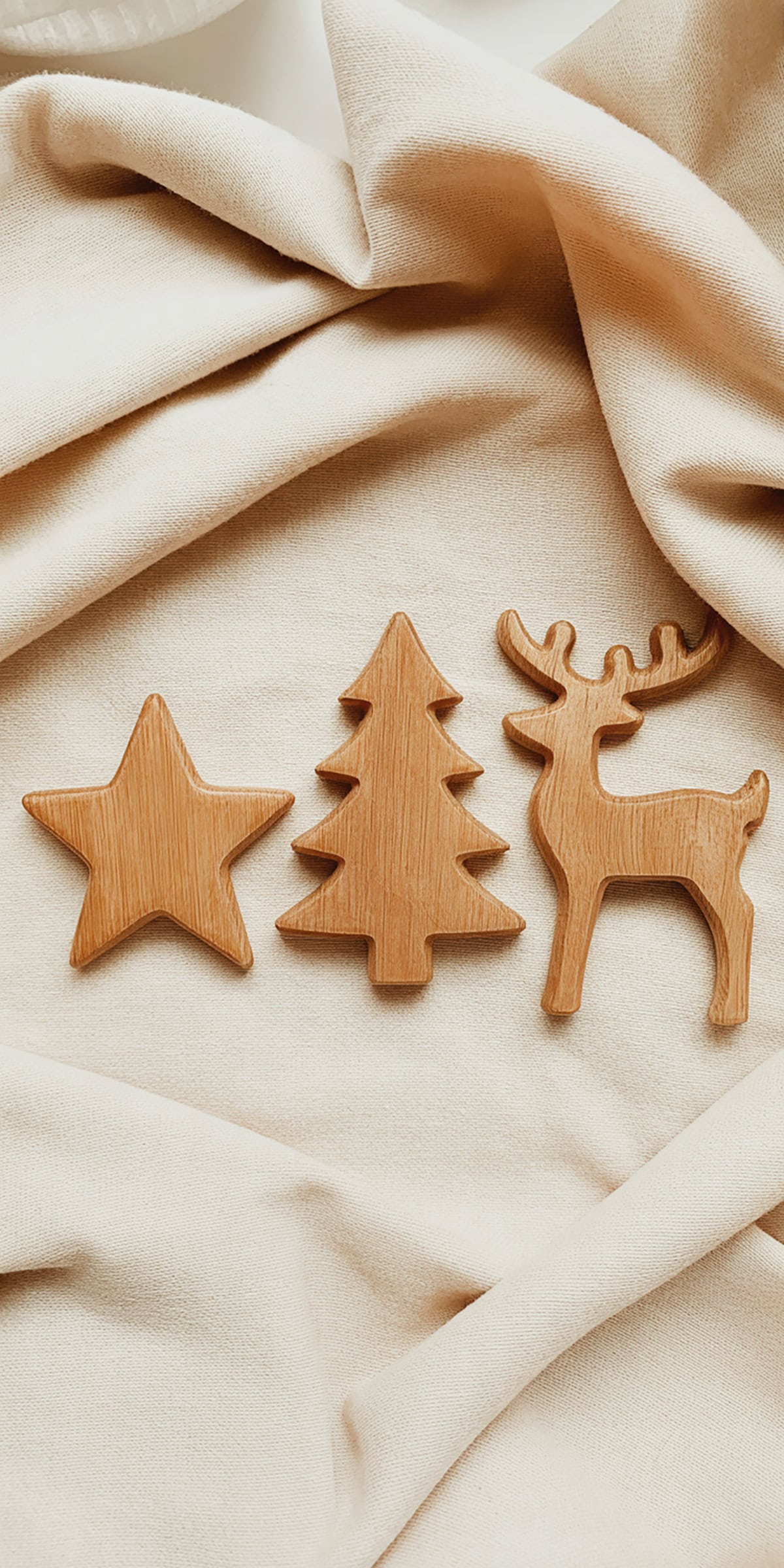 Wooden Ornament Trio