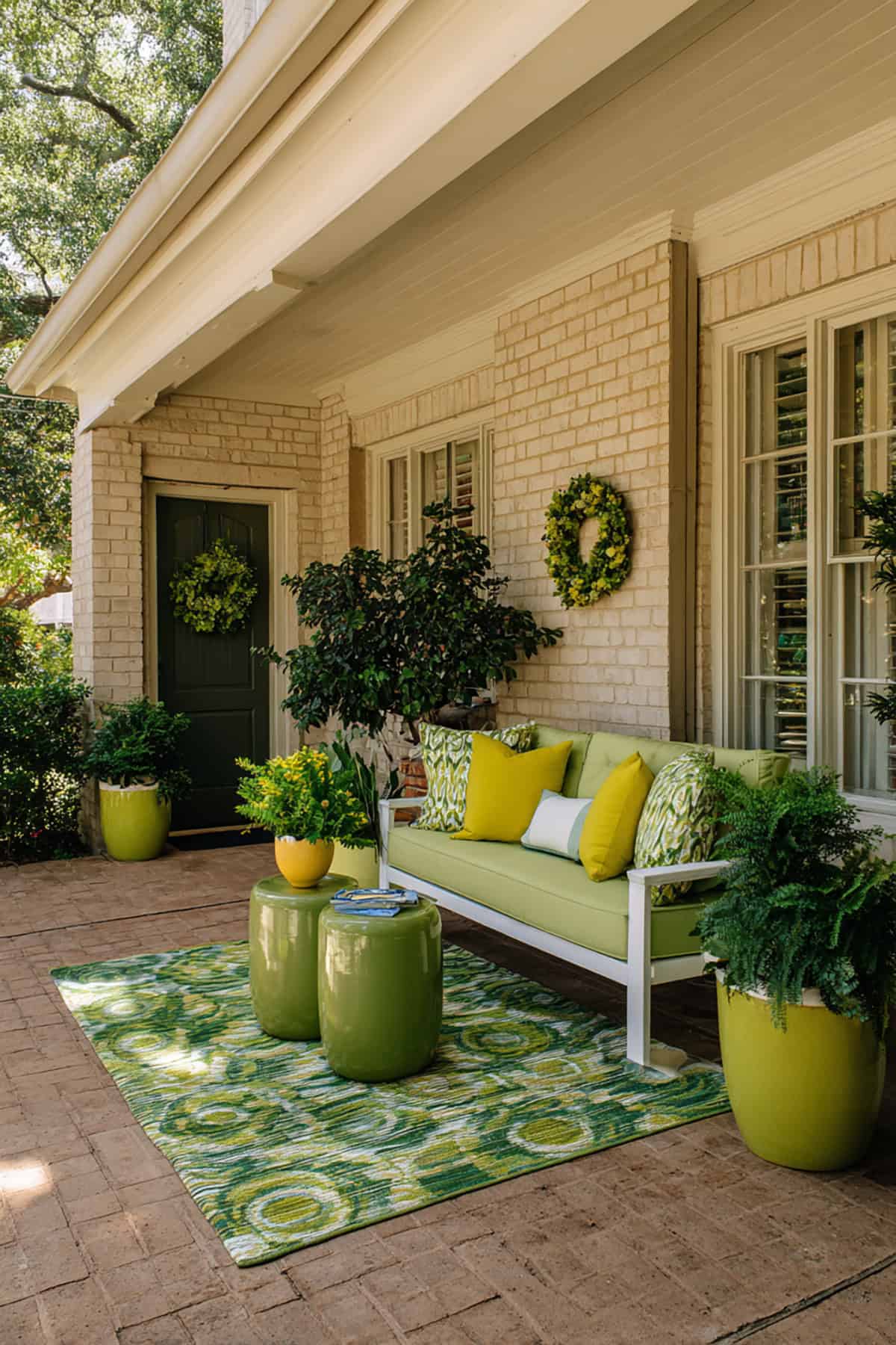 A Color Coordinated Porch Theme
