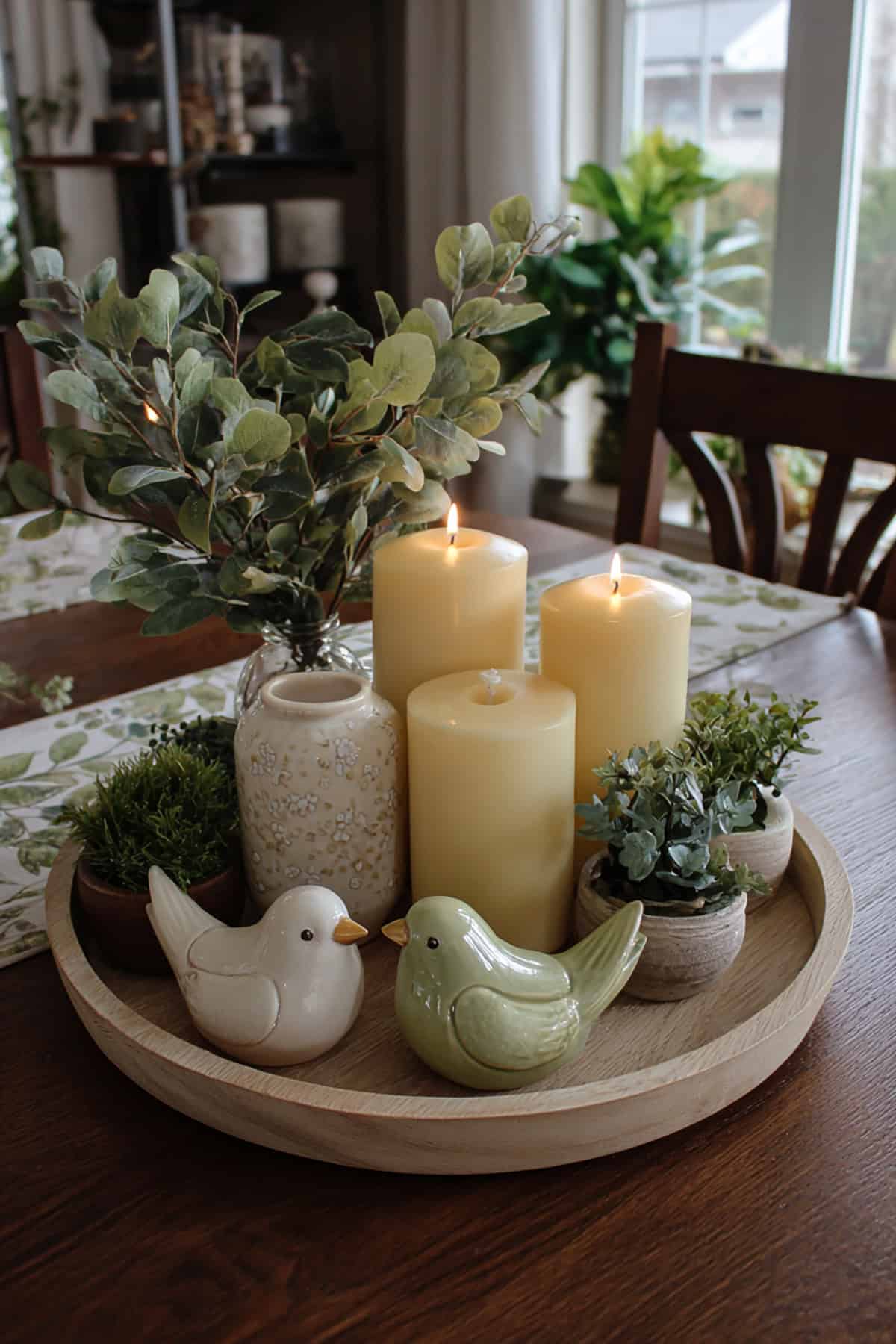 Bird Figures and Candles