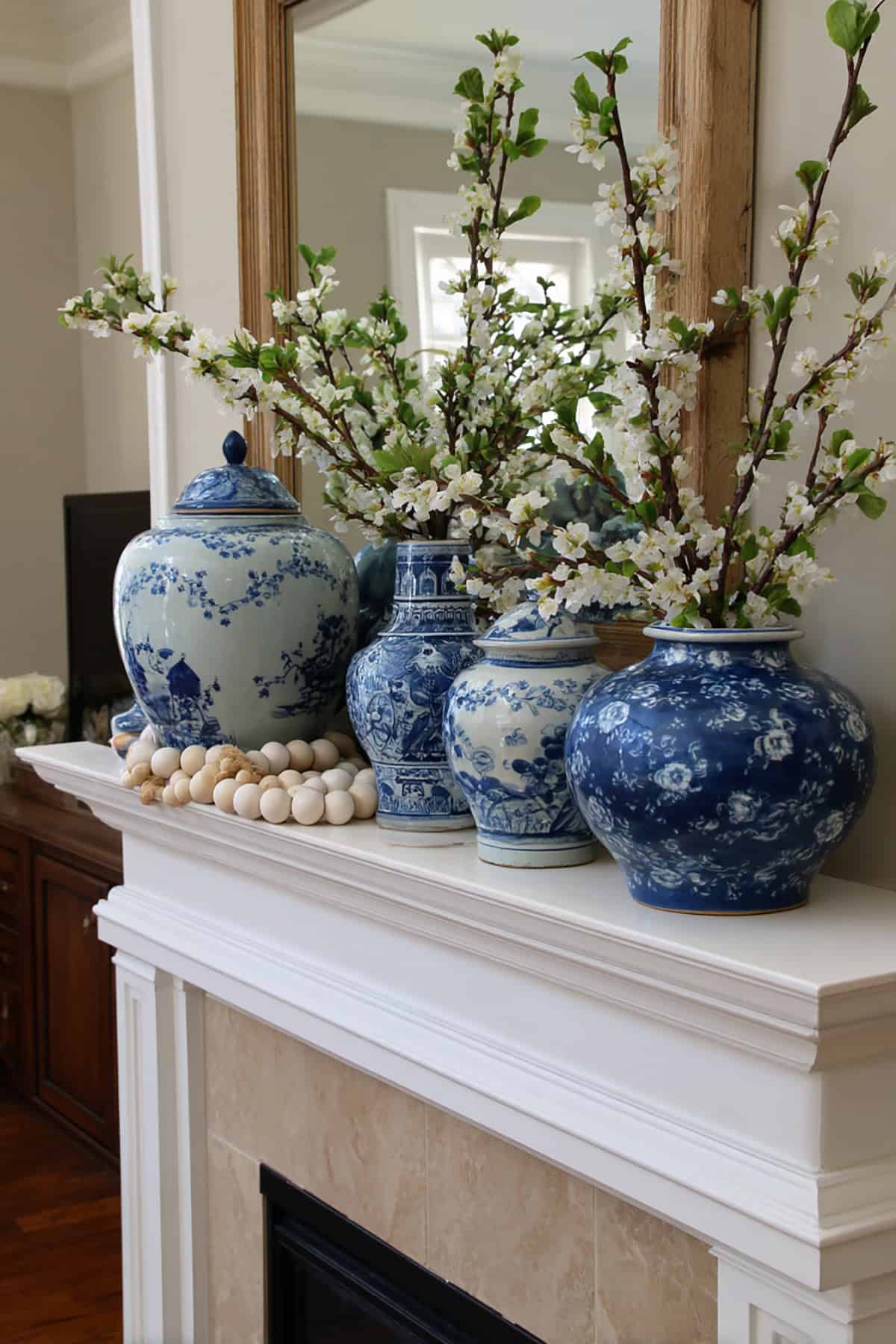 Blue & White Porcelain Spring Mantel