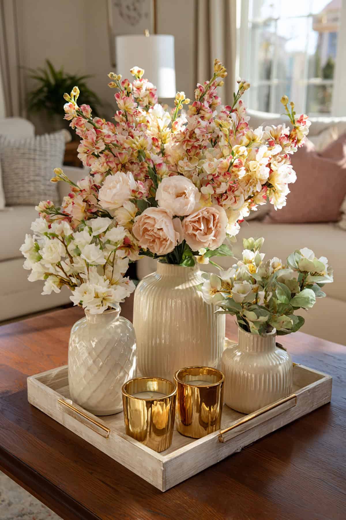 Blush Flowers and Gold