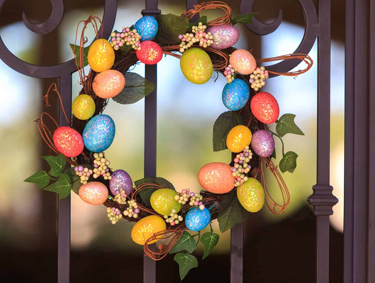 Bright Multicolor Egg Wreath