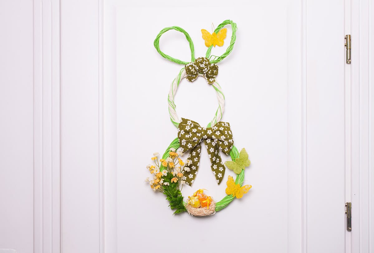 Bunny Silhouette Door Wreath