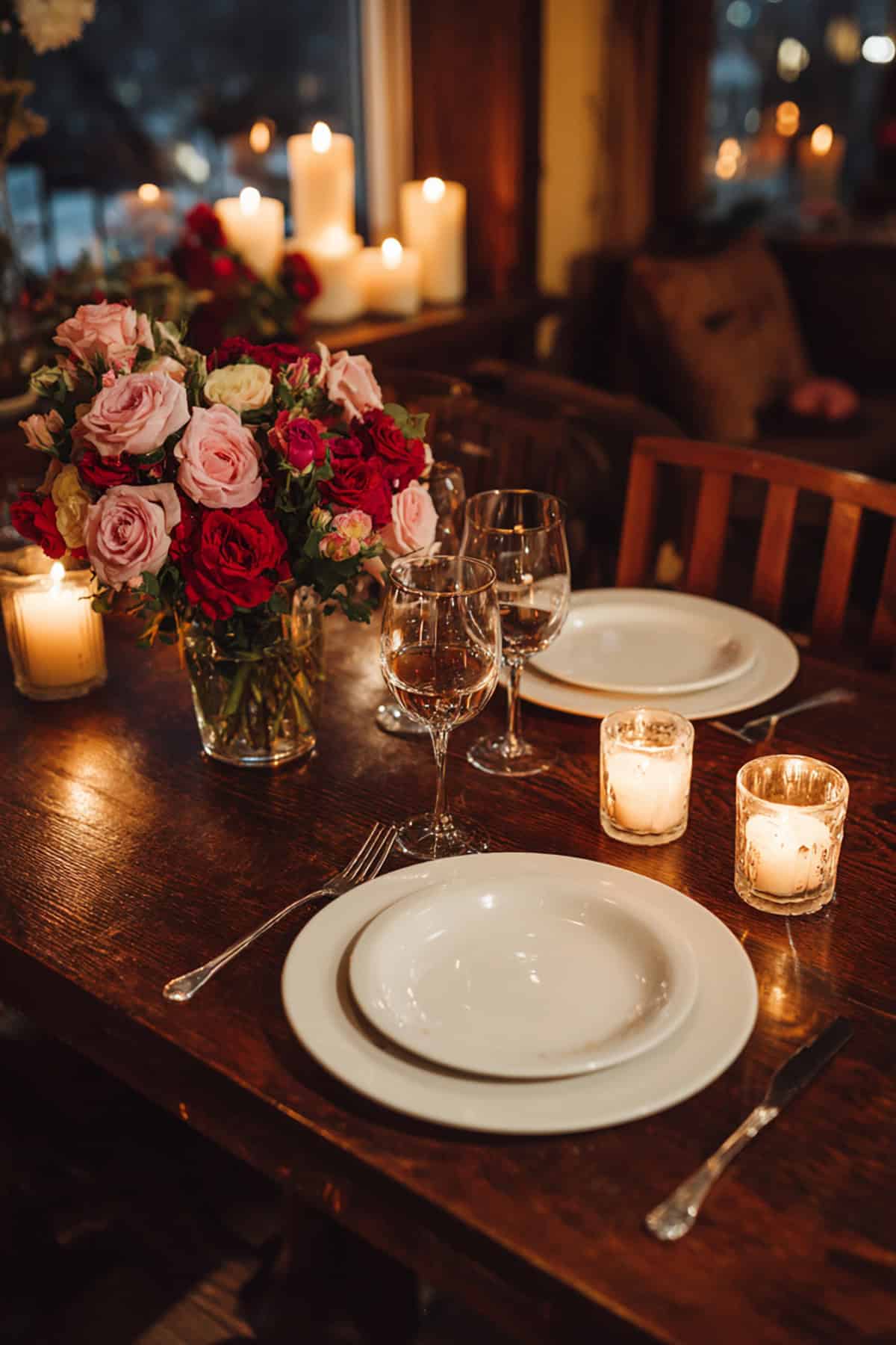 Candle Focused Valentine Dinner