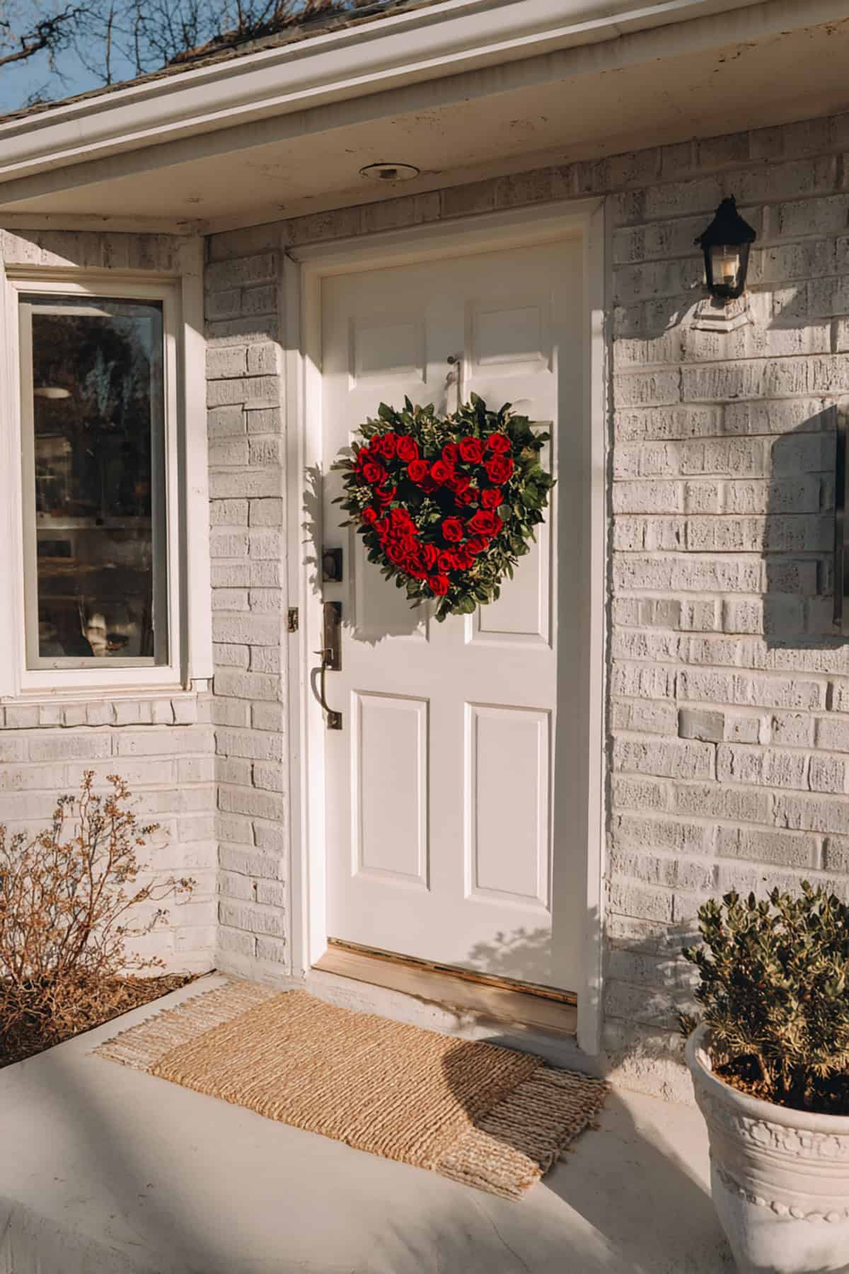Classic Red Rose Heart Wreath