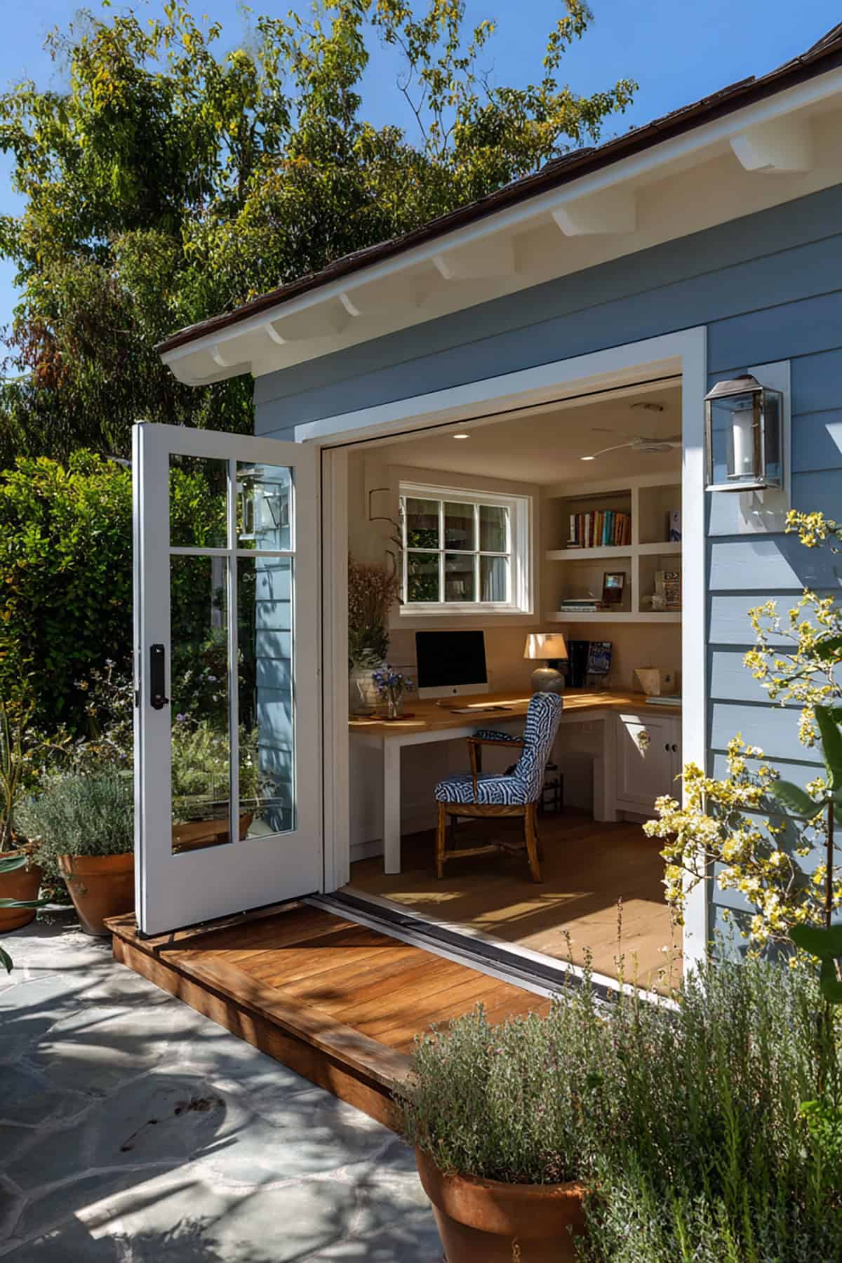 Coastal Inspired She Shed Office