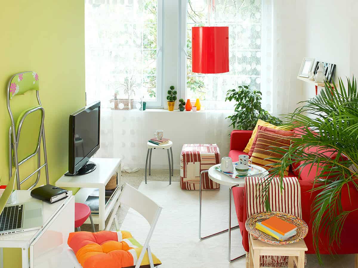 Color Blocked Work + Lounge Setup