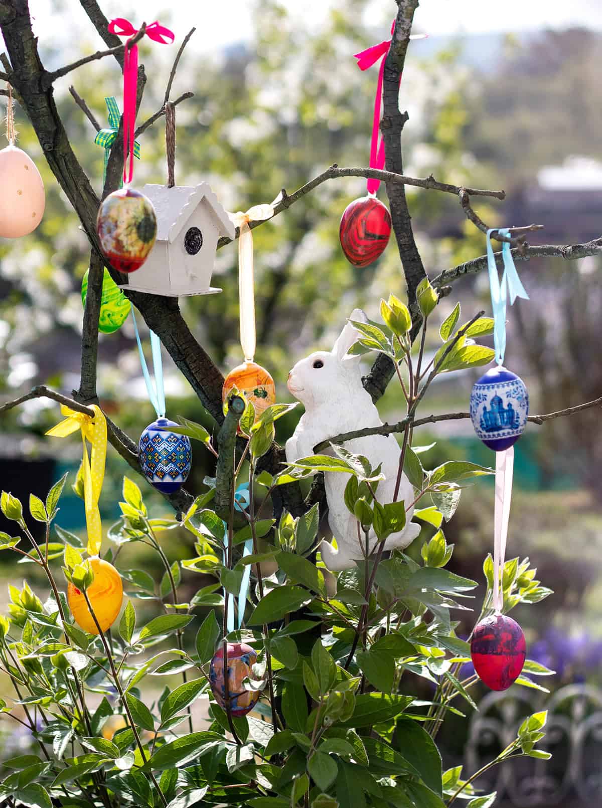 Egg Tree with Rabbit Accent