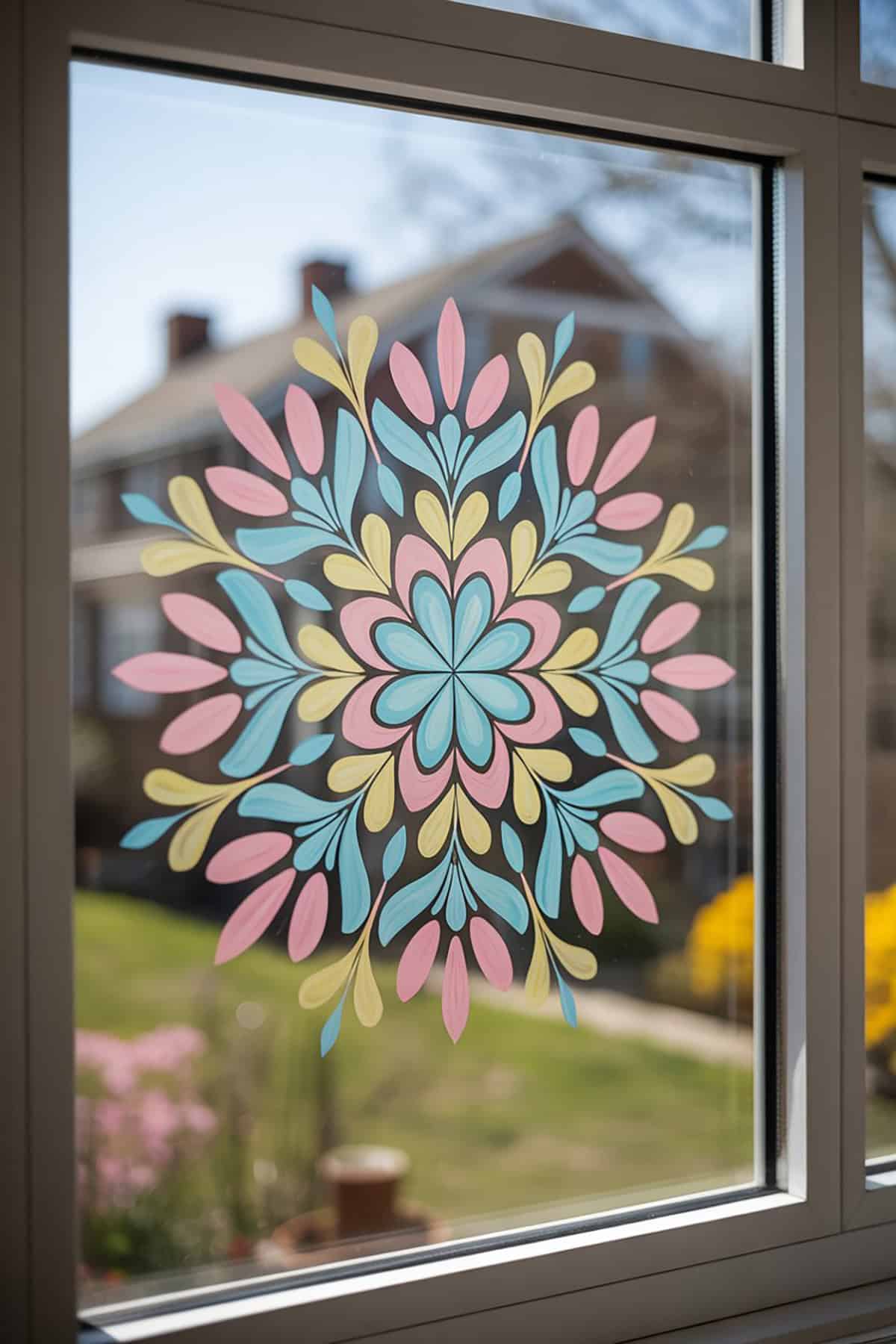 Floral Mandala as a Window Focal Point