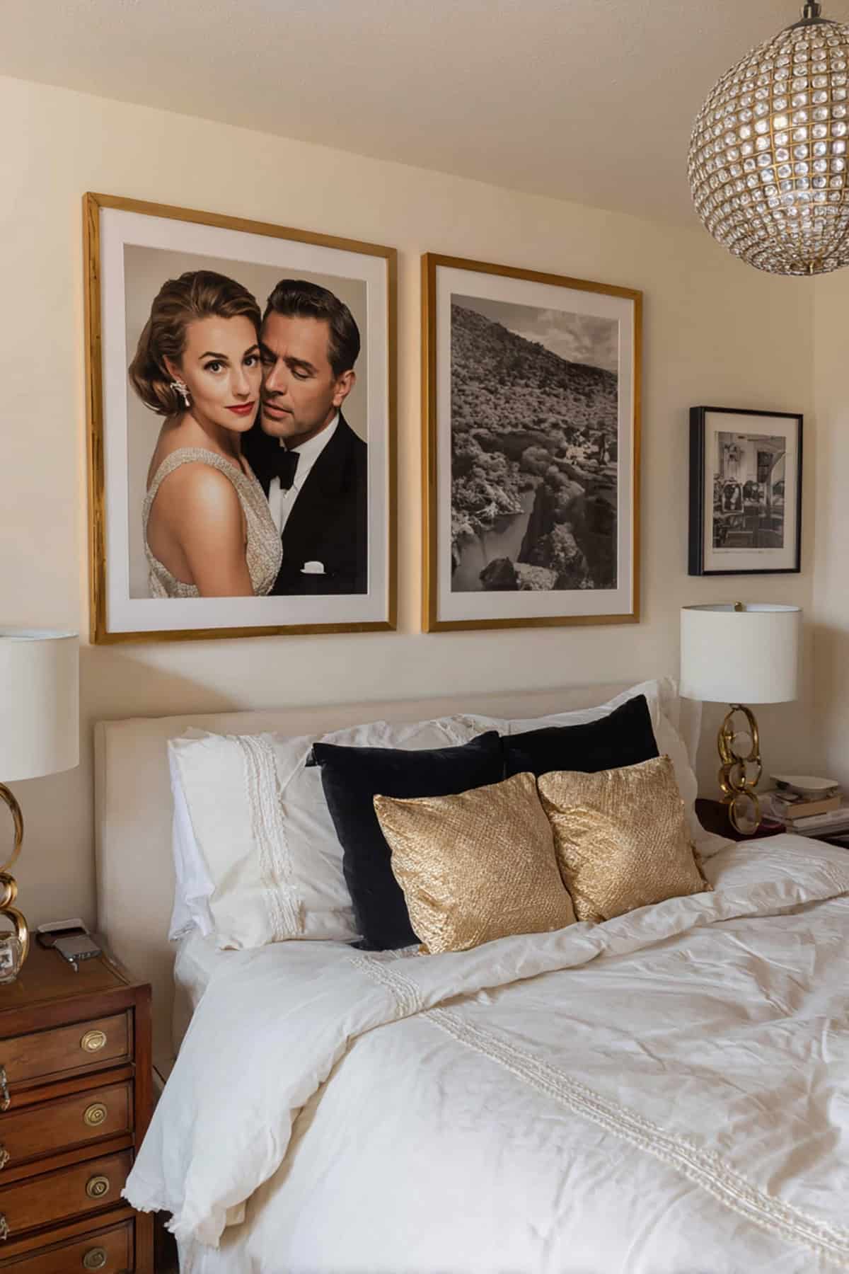 Framed Black and White Couple Photos