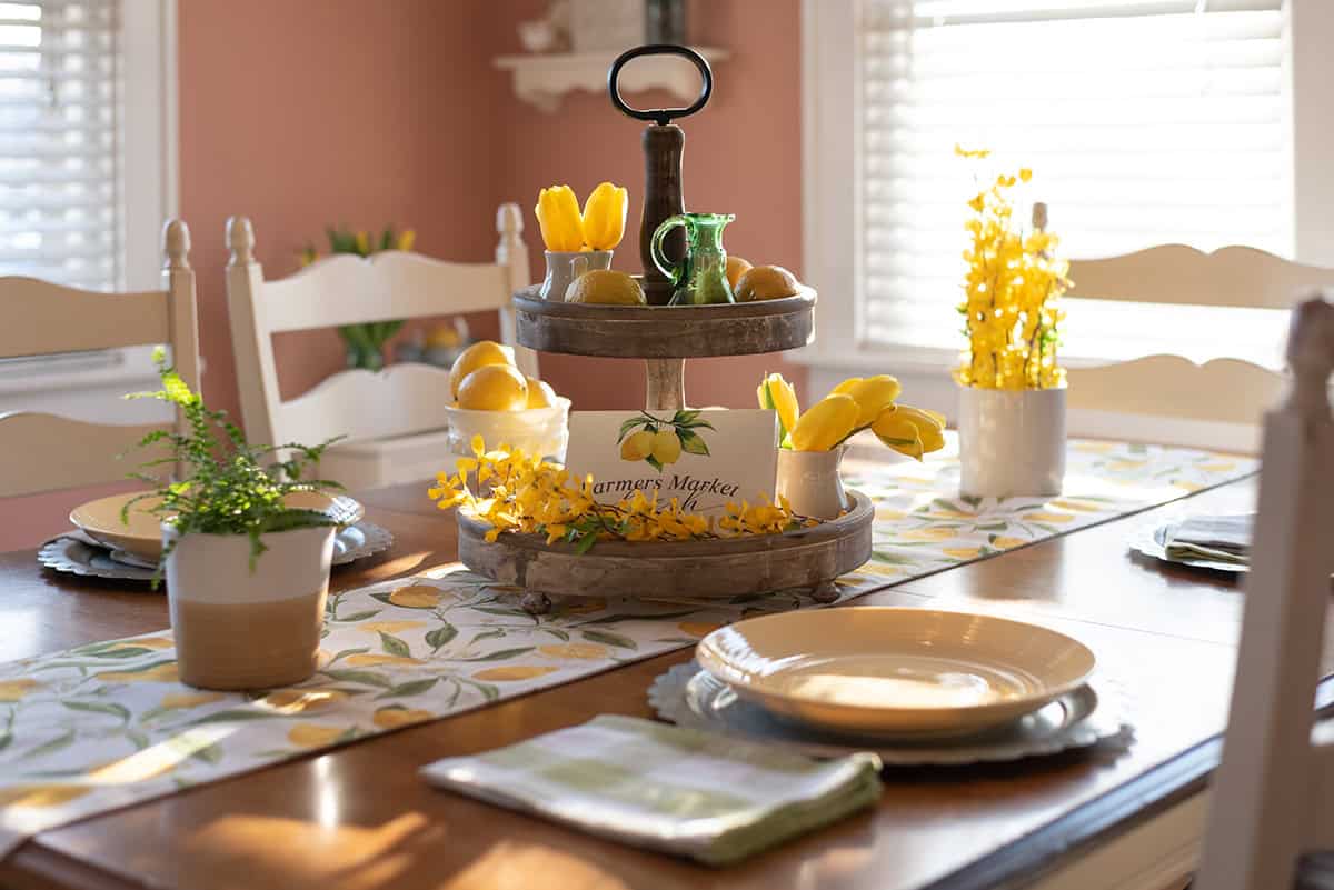 Lemon and Yellow Table Decor