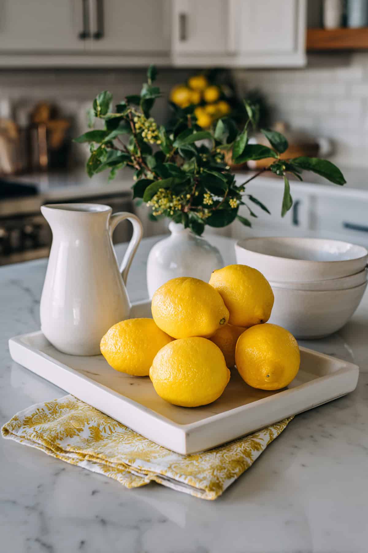 Lemons and White Ceramics
