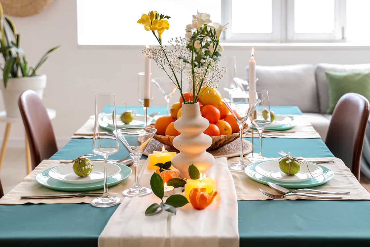 Linear Lemon and Candle Arrangement