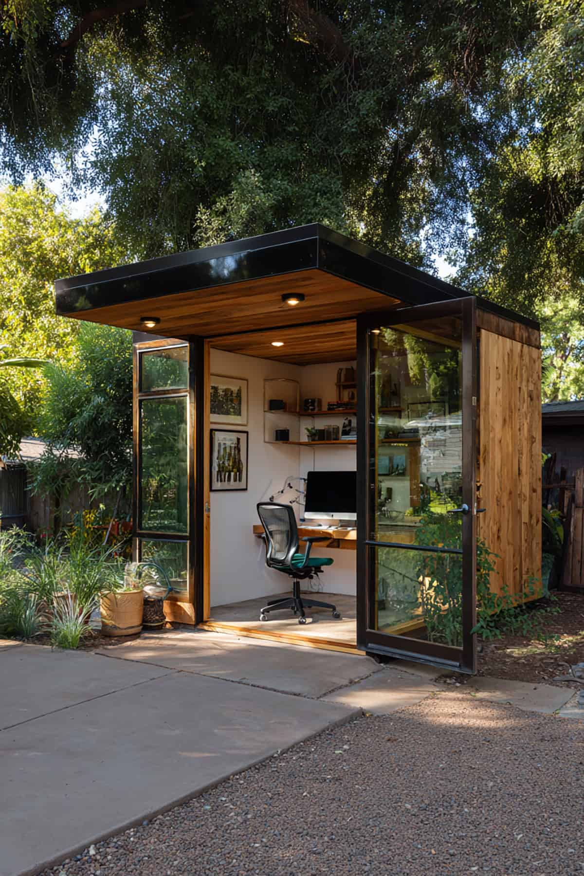 Mixed Material Modern Shed