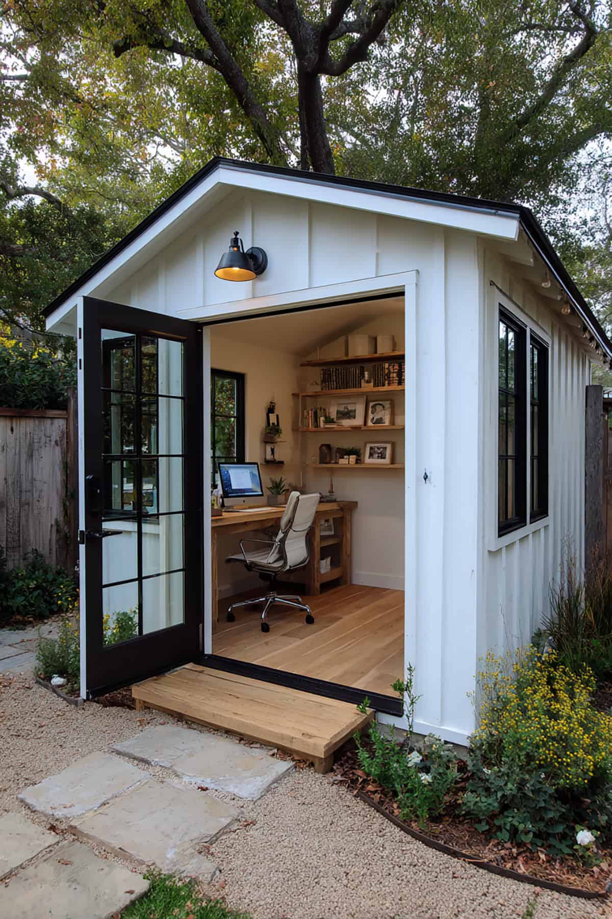 Modern Red Barn Style She Shed
