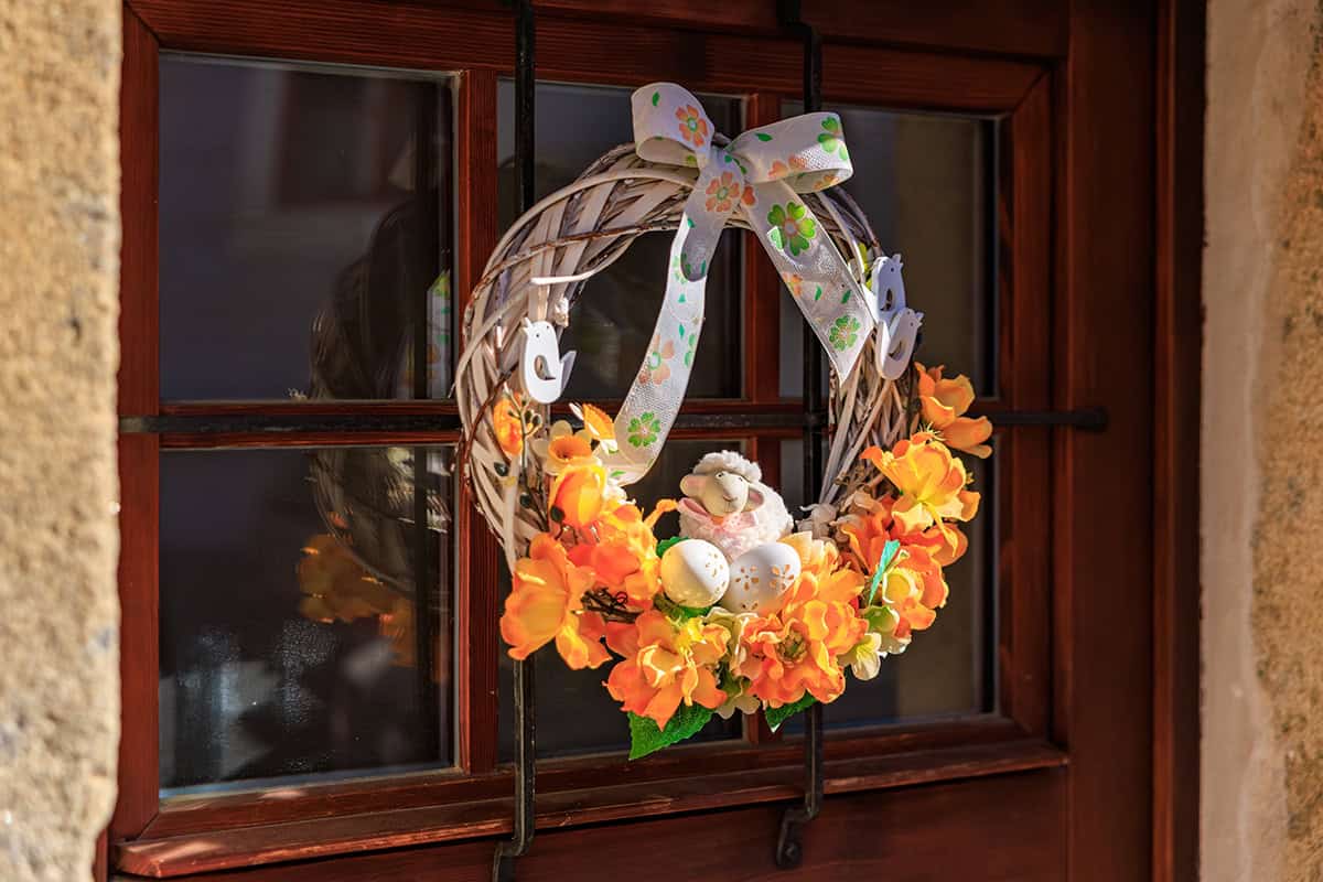 Orange Blossom Easter Wreath