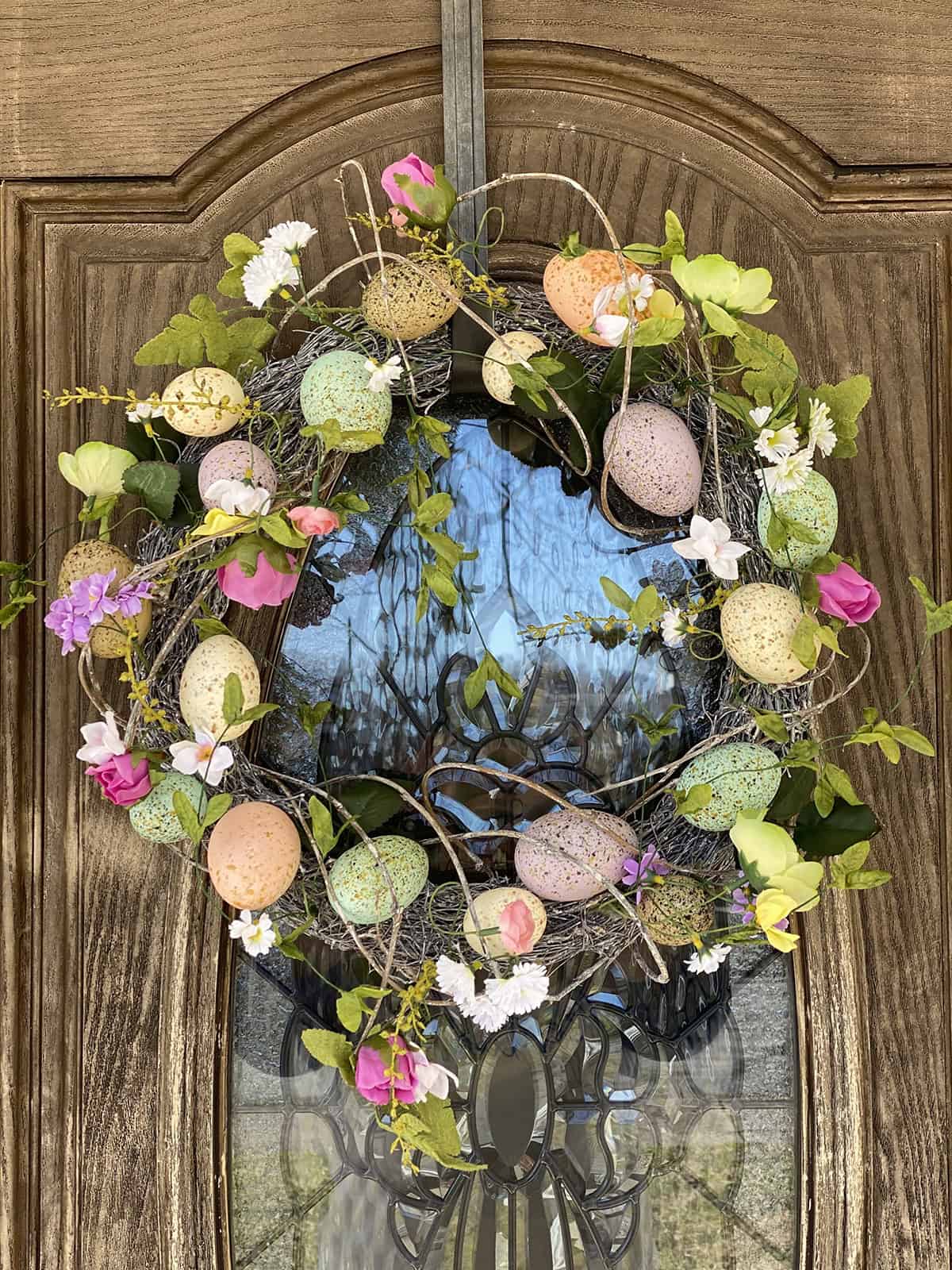 Pastel Egg Wreath With Branch Details