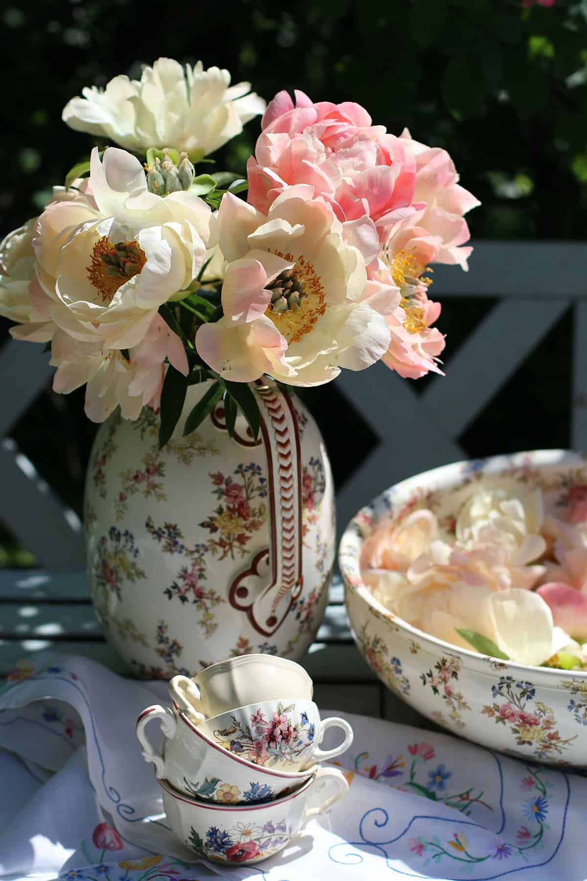 Peony Pitcher in the Garden