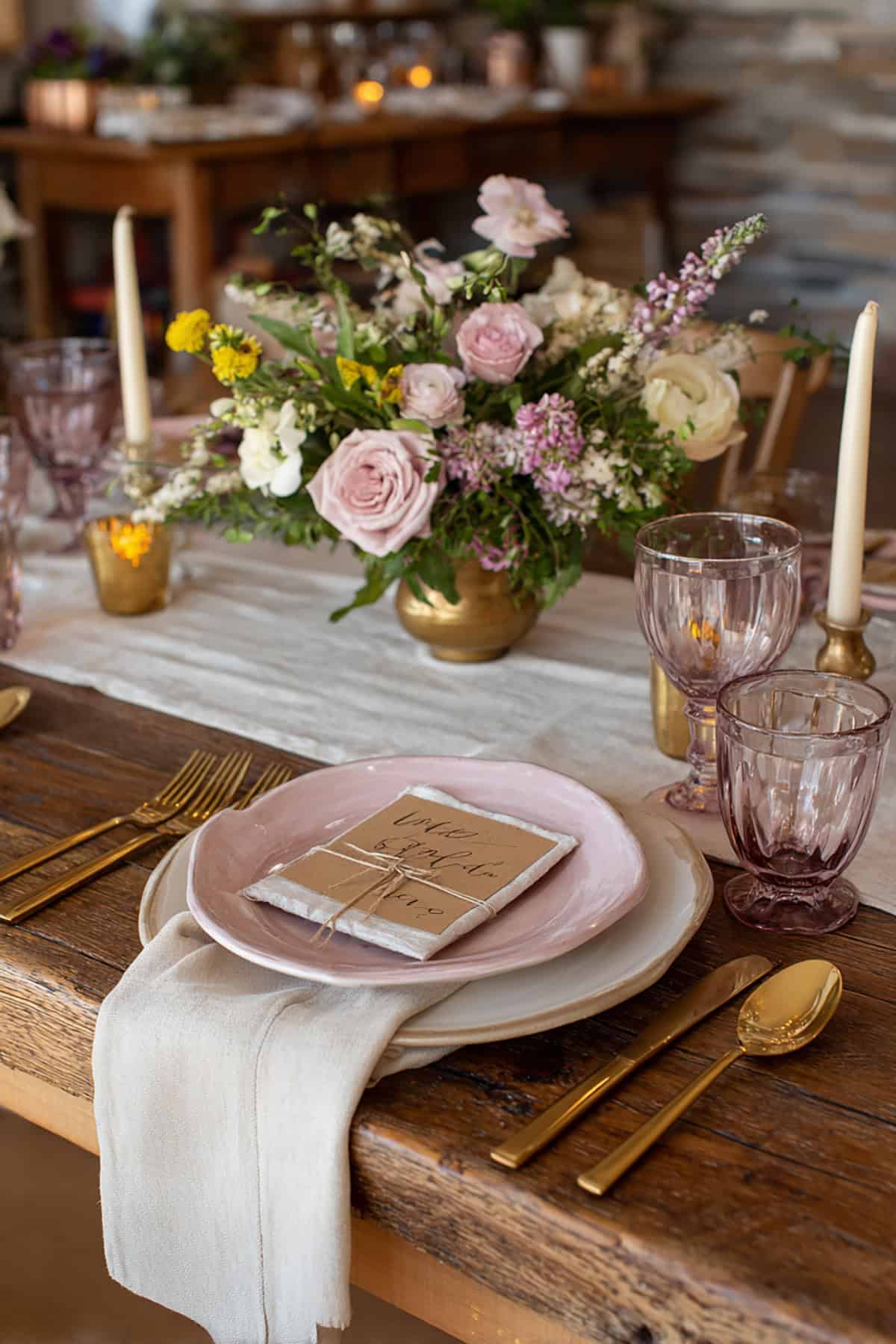 Personalized Place Card Table