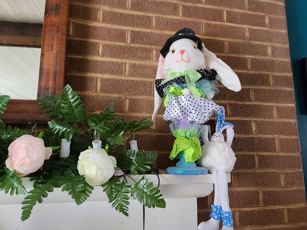 Playful Easter Mantel With Character Focus