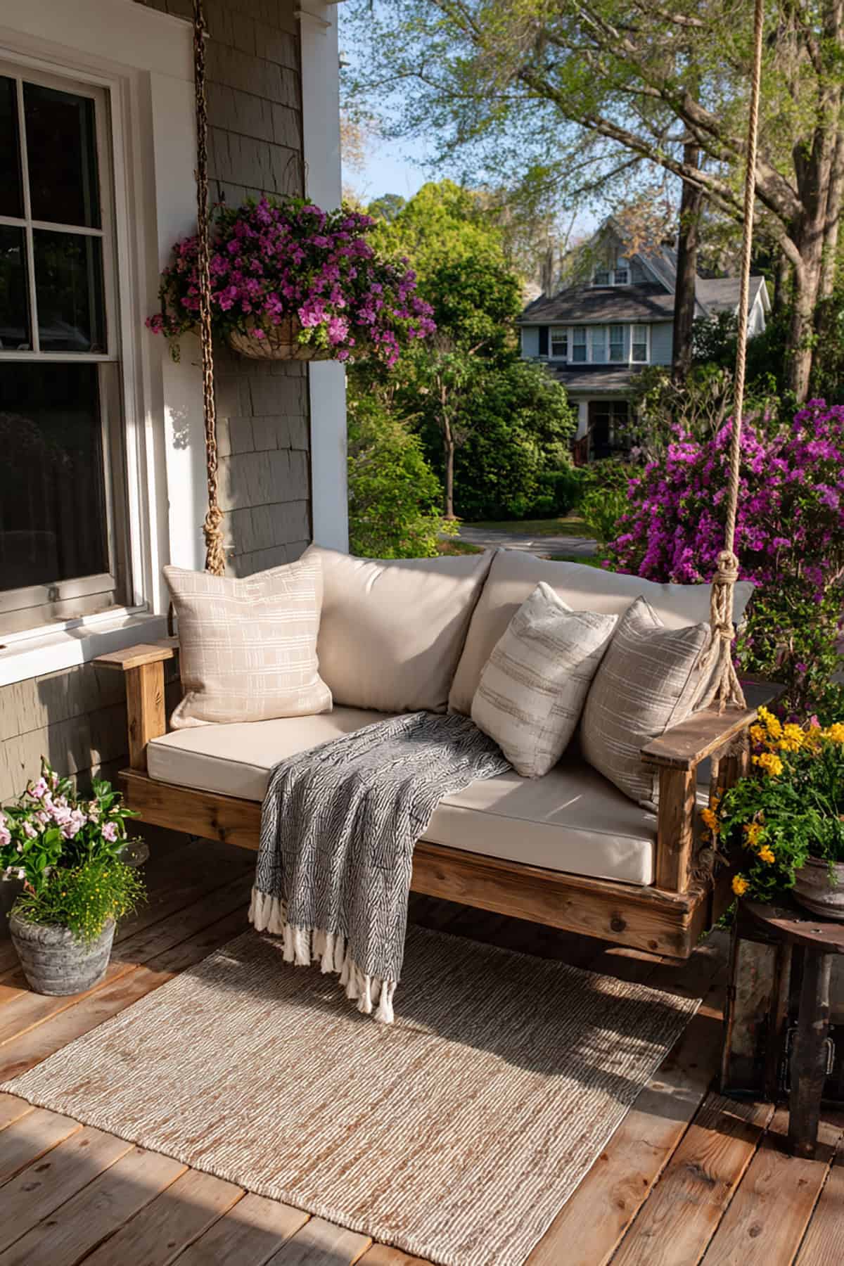 Porch Swings Styled for the Season