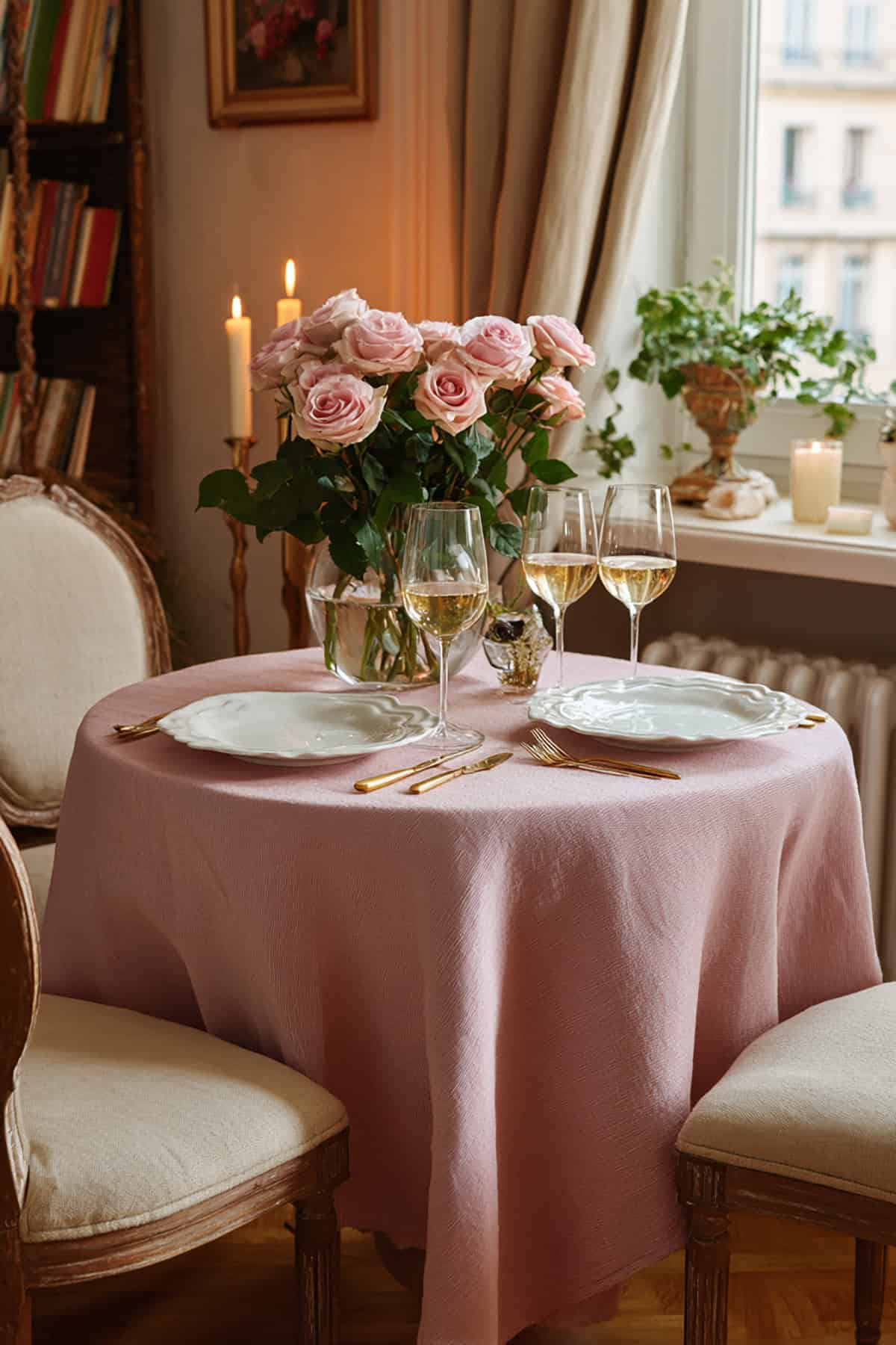 Soft Pink Bistro Table