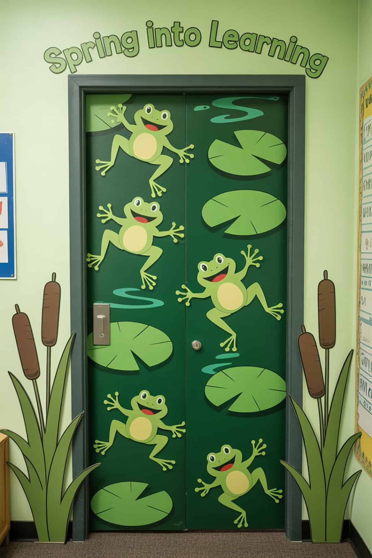 “Spring Into Learning” Frog Pond Door