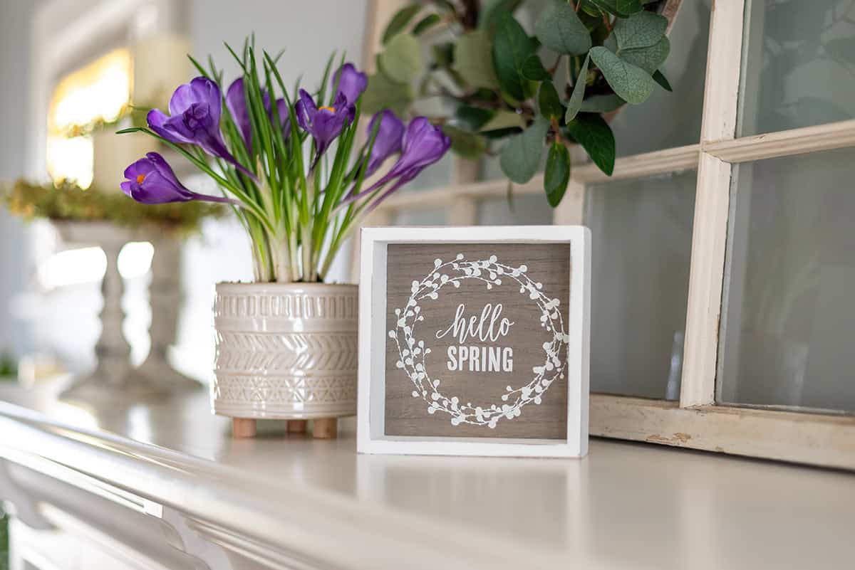 Spring Mantel With a Clear Message